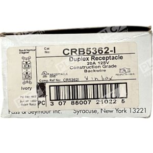 Pass & Seymour CRB5362-I Duplex Receptacle 15A 125V (Box of 8)