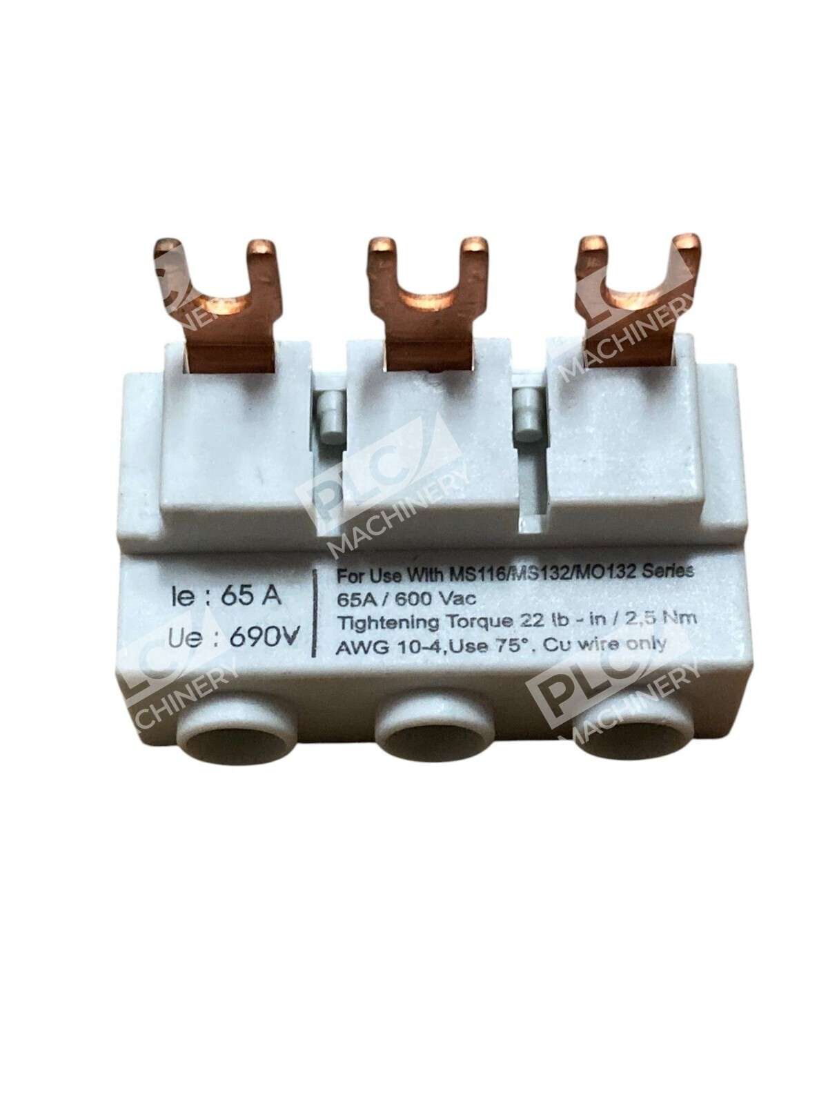 Lot of 6 ABB S1-M1-25 Power Infeed Block 3-Phase 65A 690V for MS116/MS132 - Image 3