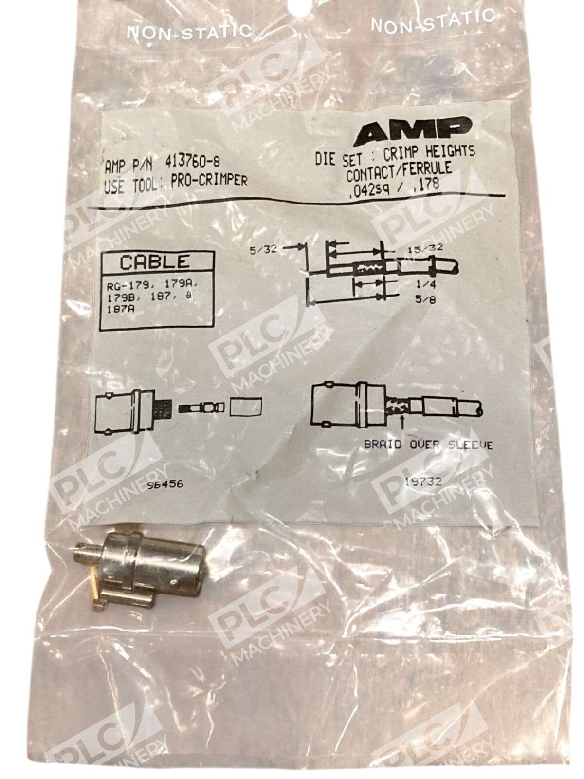 AMP TE Connectivity 413760-8 BNC Connectors Coaxial Connector