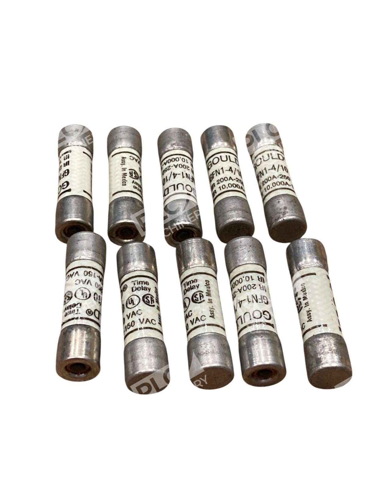 Lot of 10 Gould Shawmut GFN1-4/10 GFN series time-delay fuse