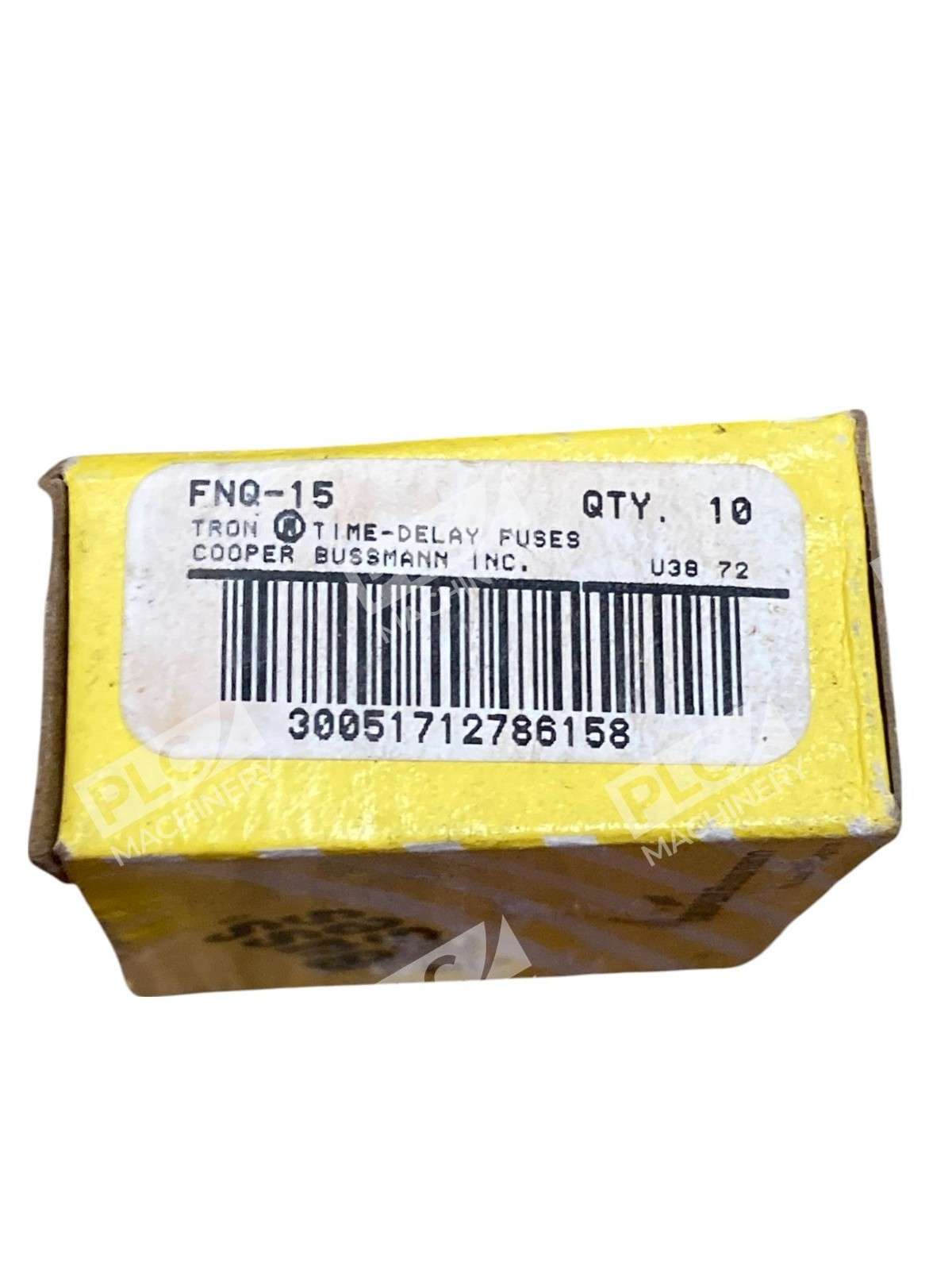 Lot of 10 Bussmann FNQ-15 Time Delay Fuse