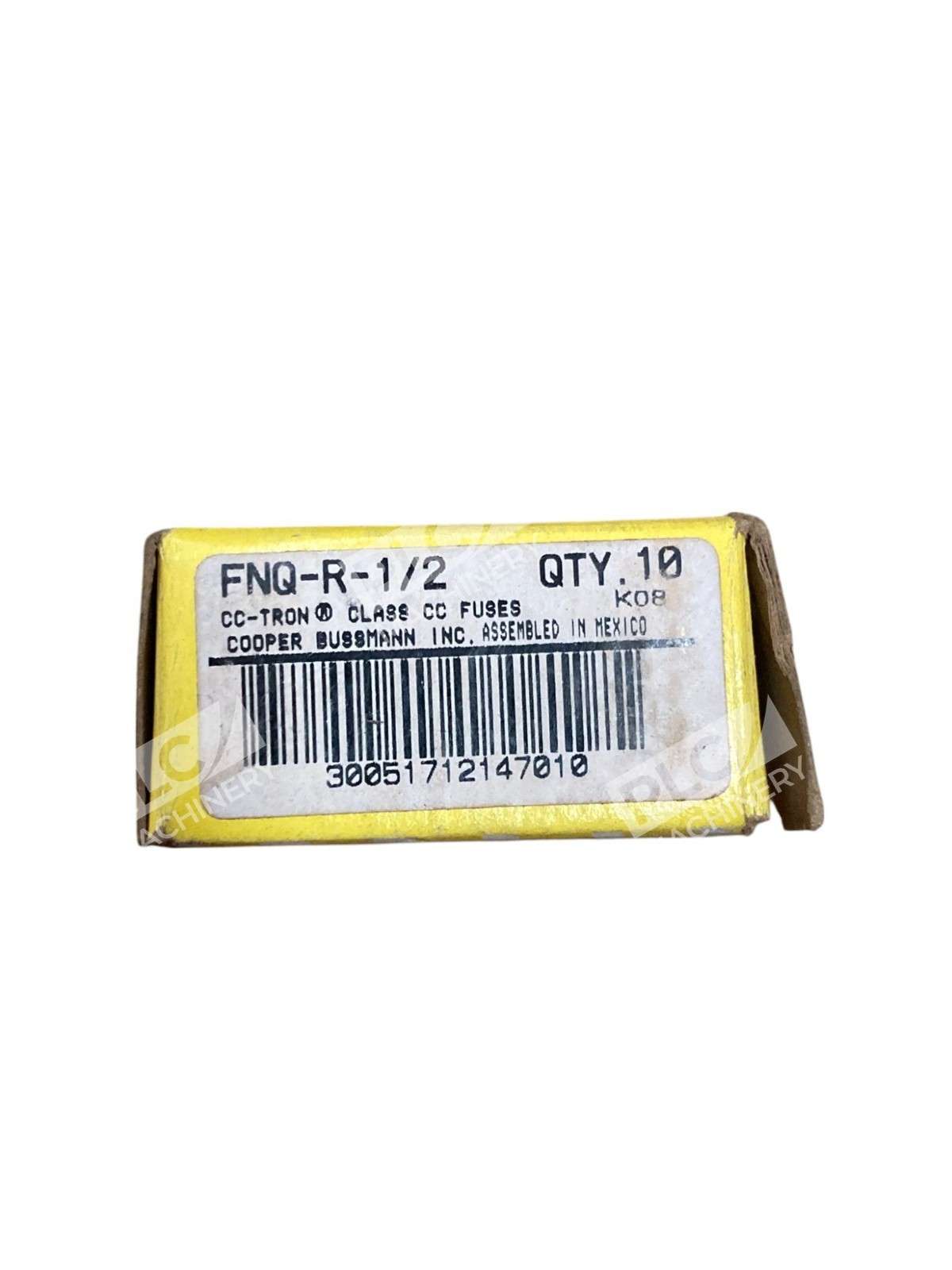 Lot of 10 Bussmann FNQ-R-1/2 Time-Delay Fuse Class CC