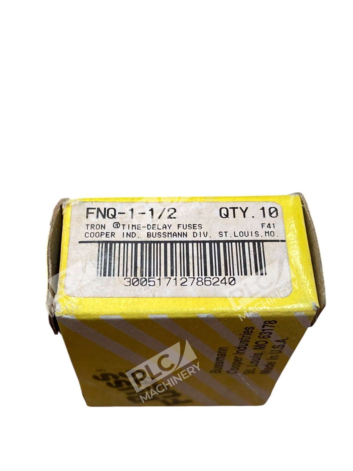 Lot of 10 Bussmann FNQ-1 1/2 Time Delay Fuse