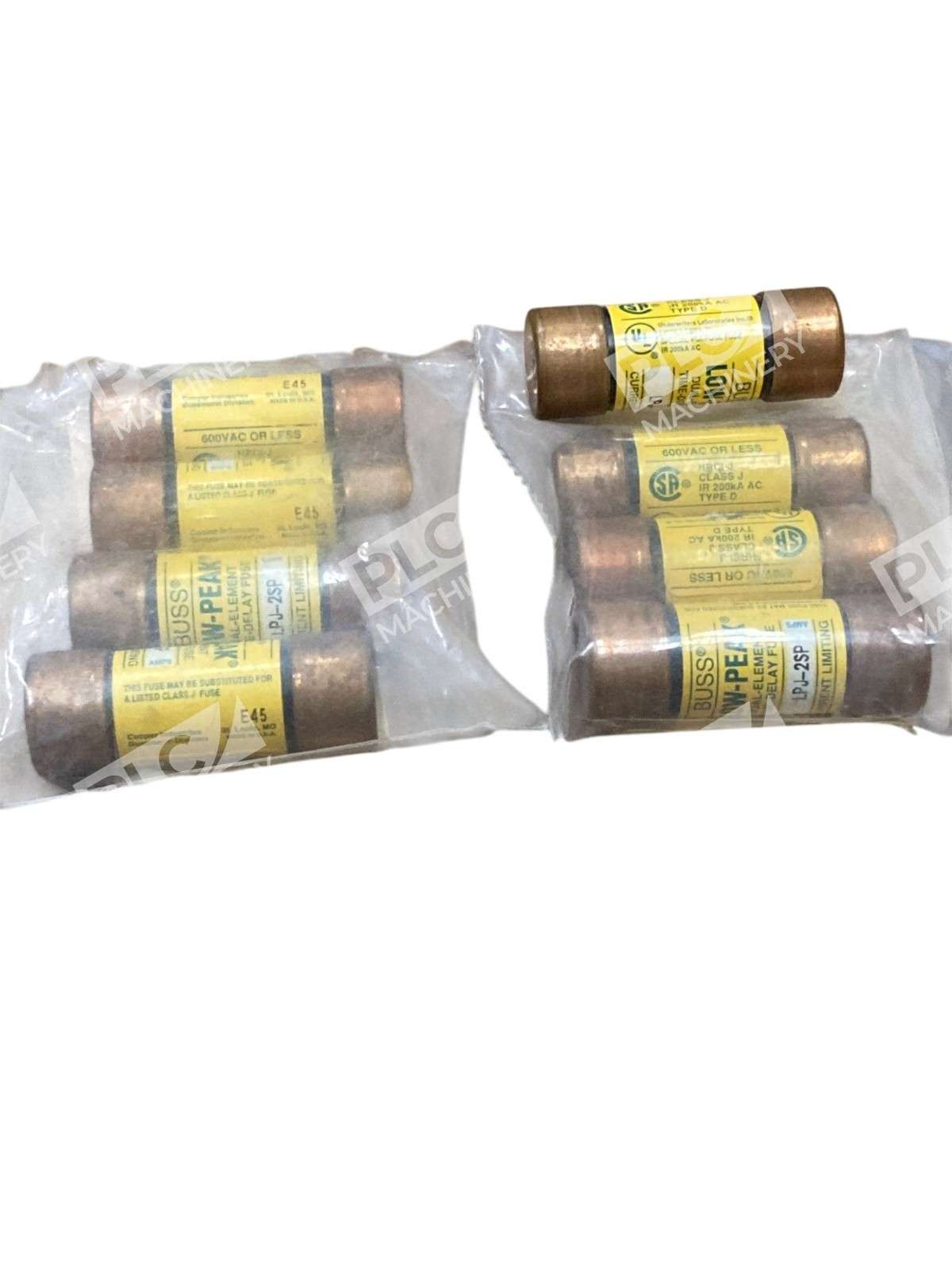 Lot of 8 Bussmann LPJ-2SP Dual Element Time-Delay Current Limiting Fuse