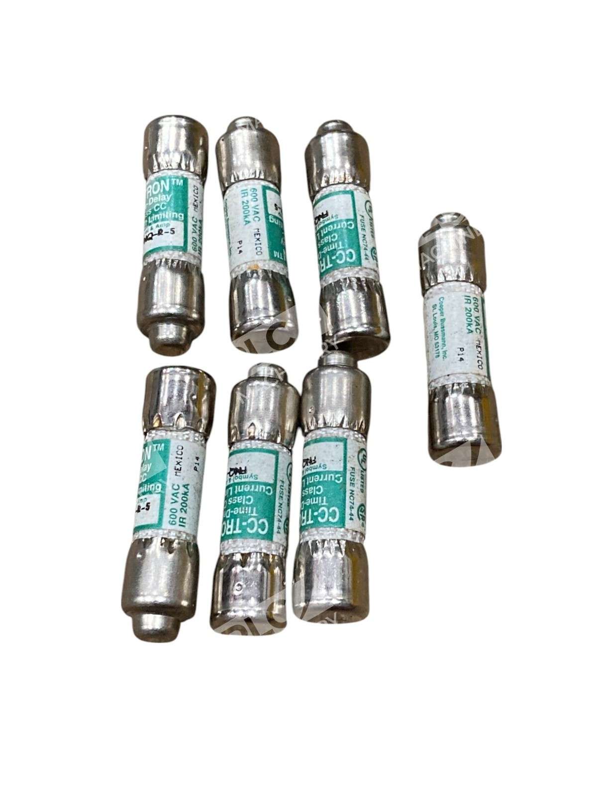 Lot of 7 Bussmann FNQ-R-5 Time-Delay Fuse Class CC