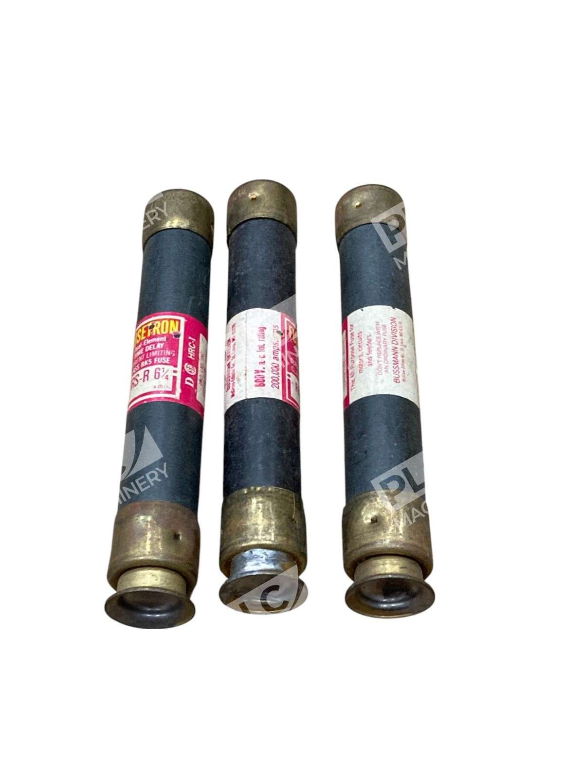 Lot of 3 Bussmann Fusetron FRS-R 6ΒΌ dual-element, time-delay RK5 fuse