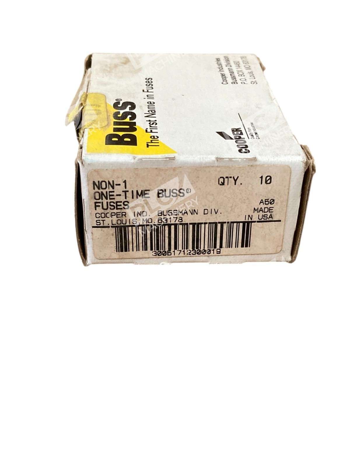 Lot of 10 Bussmann NON-1 One-Time Fuse