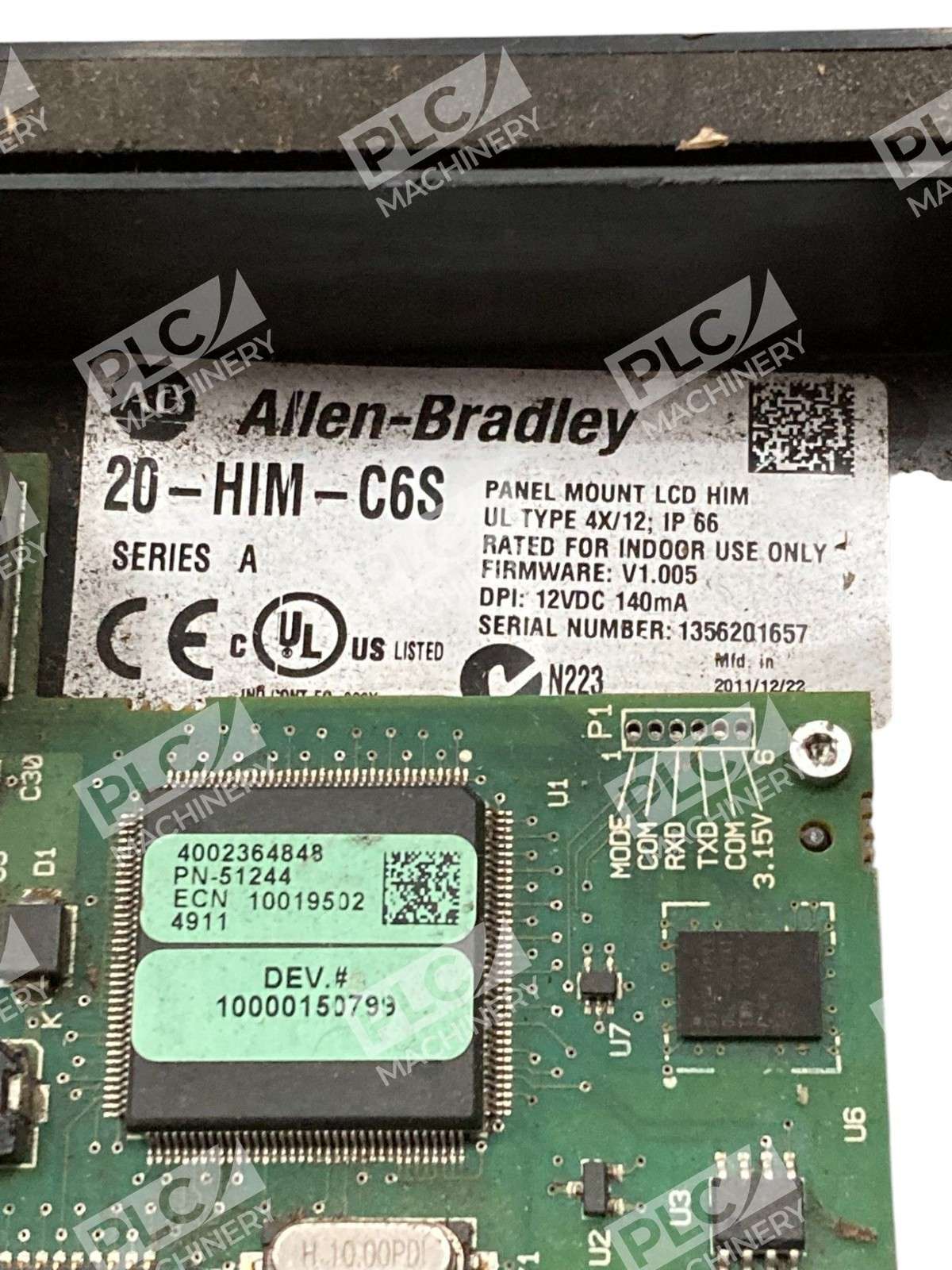 Allen Bradley 20-HIM-C6S Panel Mount LCD Human Interface Module SER A - Image 2