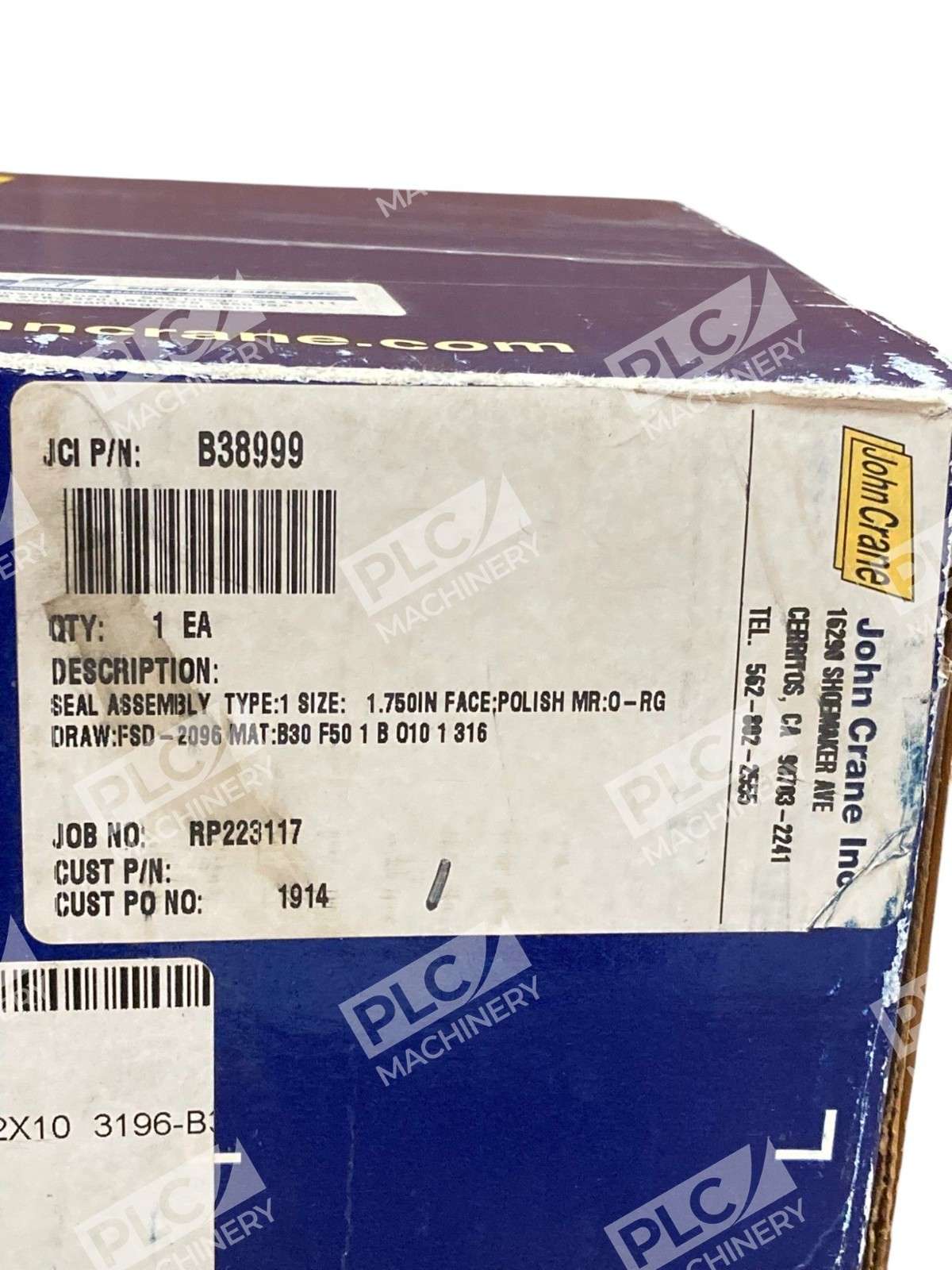 John Crane B38999 SEAL ASSEMBLY TYPE:1 - Image 11