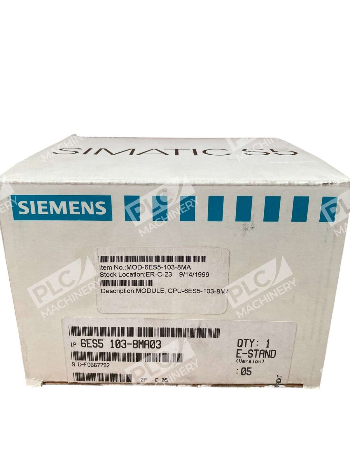 Siemens 6ES5 103-8MA03 SIMATIC S5 Central Processing Unit