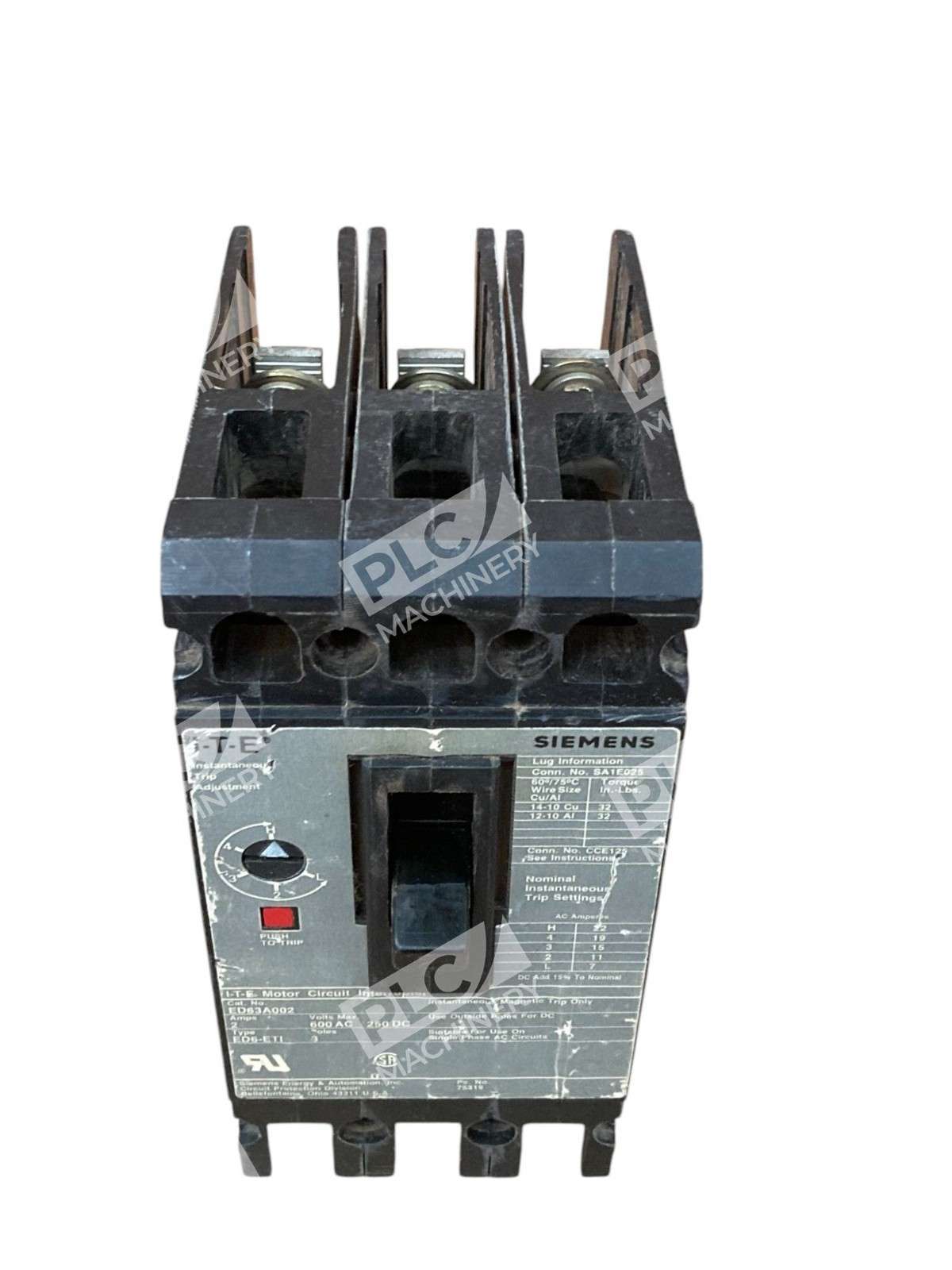 Siemens ED63A002 I-T-E Motor Circuit Interrupter Type ED6-ETI - Image 5