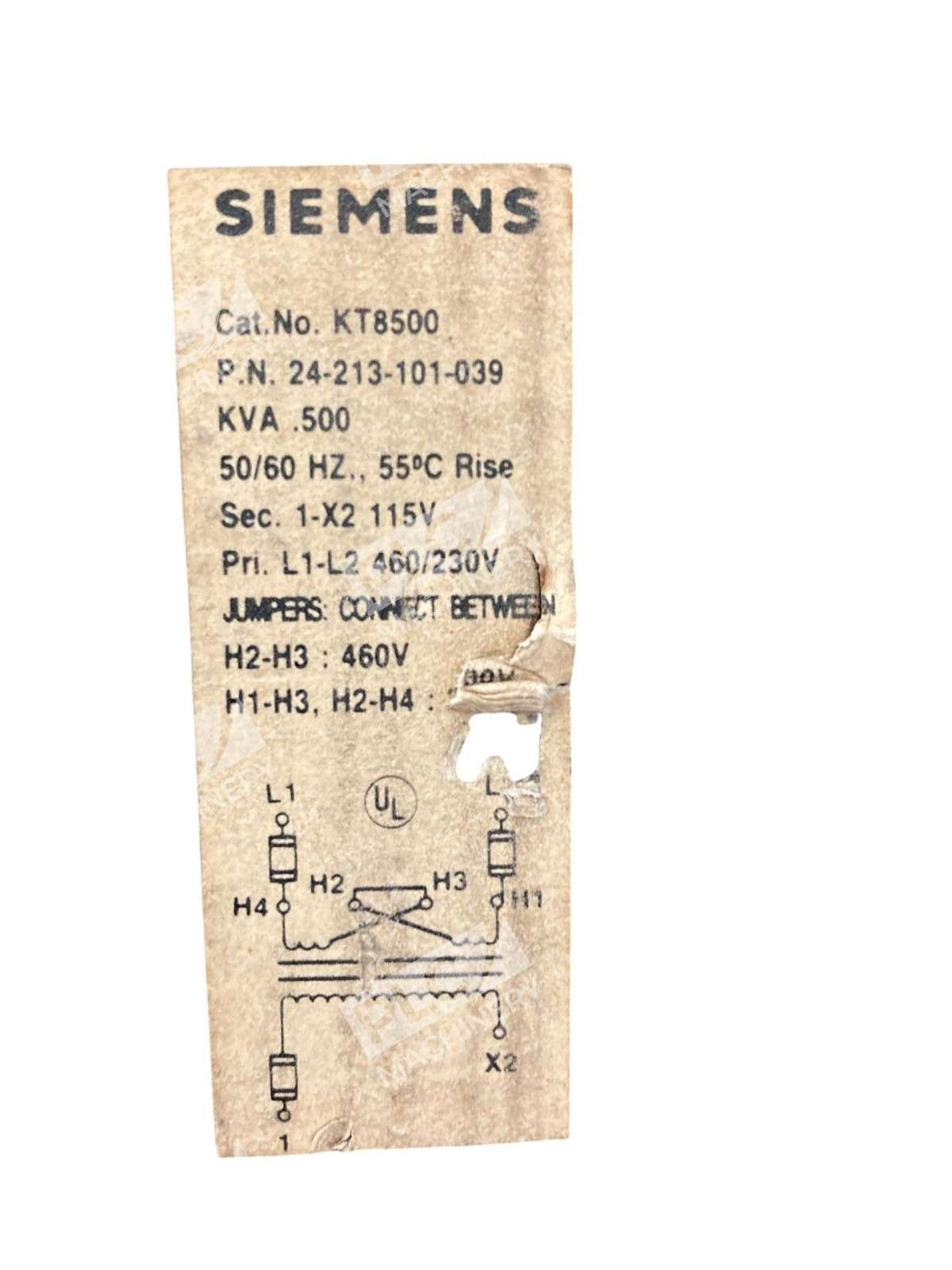 Siemens KT8500 Control Transformer - Image 4