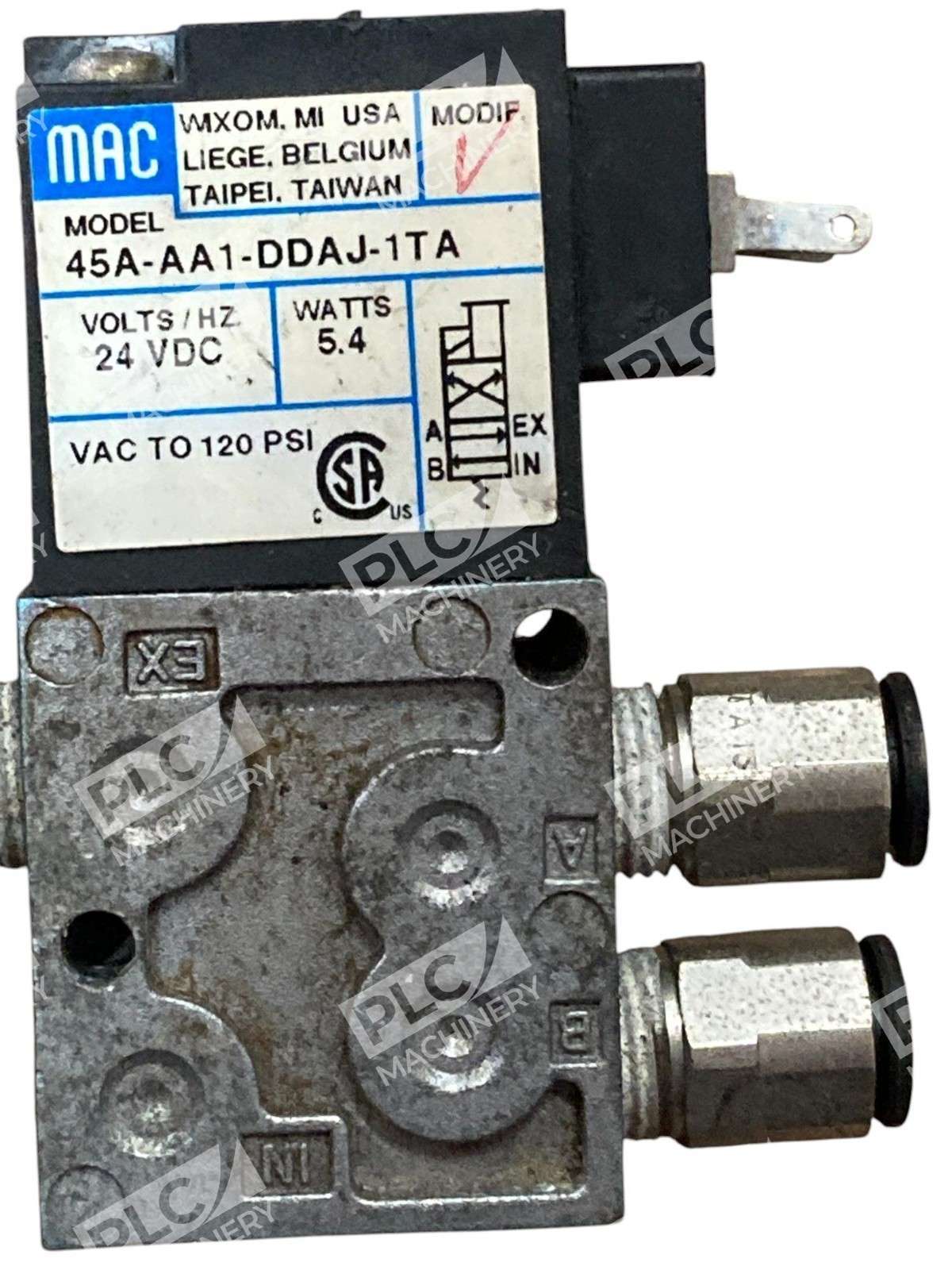 MAC 45A-AA1-DDAJ-1TA 24v-dc Solenoid Valve - Image 2
