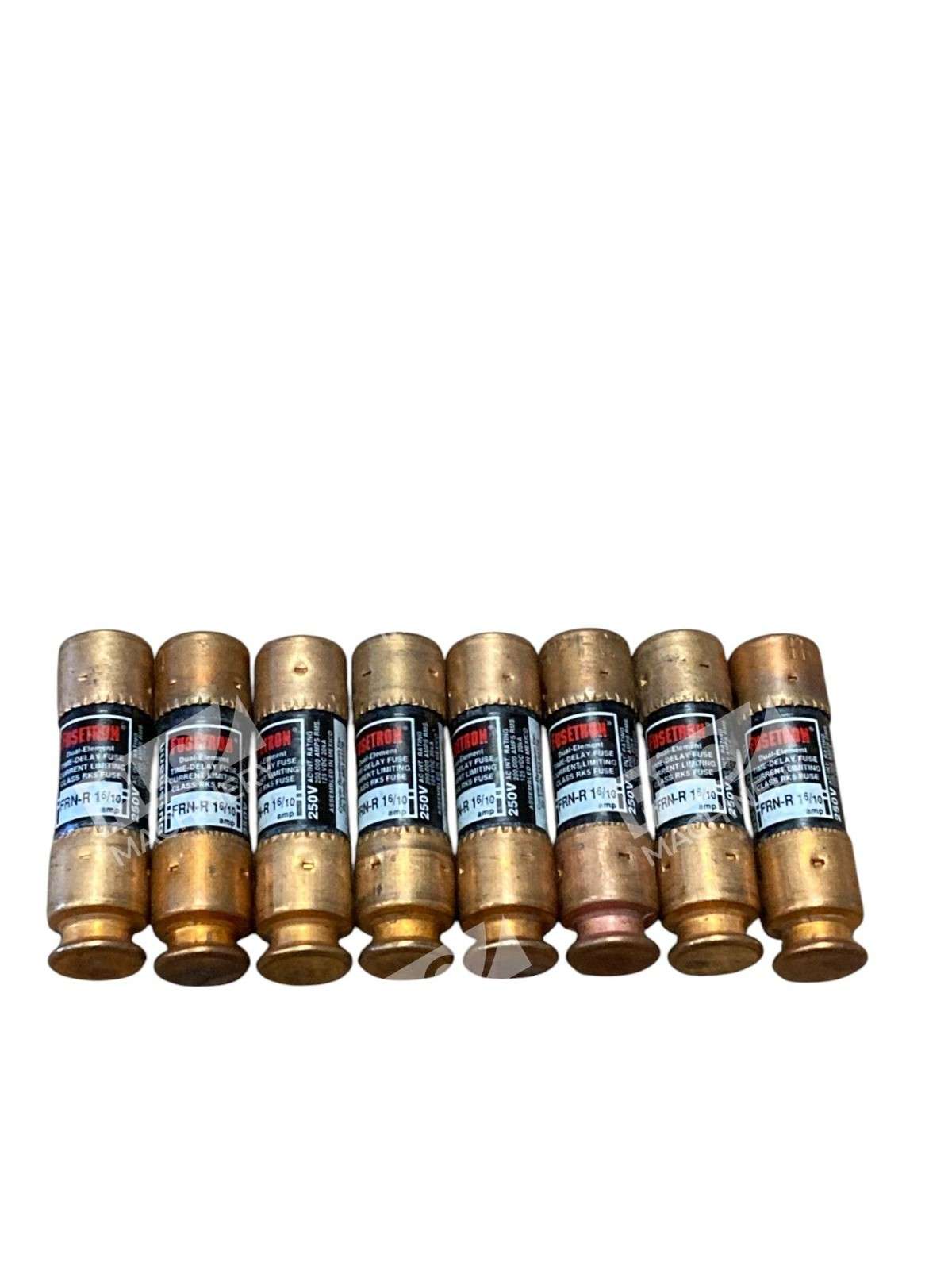 Lot of 8 Bussmann FRN-R-1-6/10 amp Fusetron Dual-Element Class RK5 Fuse