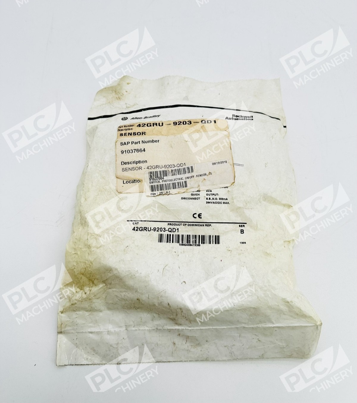 Allen Bradley 42GRU-9203-QD1 Photoelectric On/Off Sensor Ser B