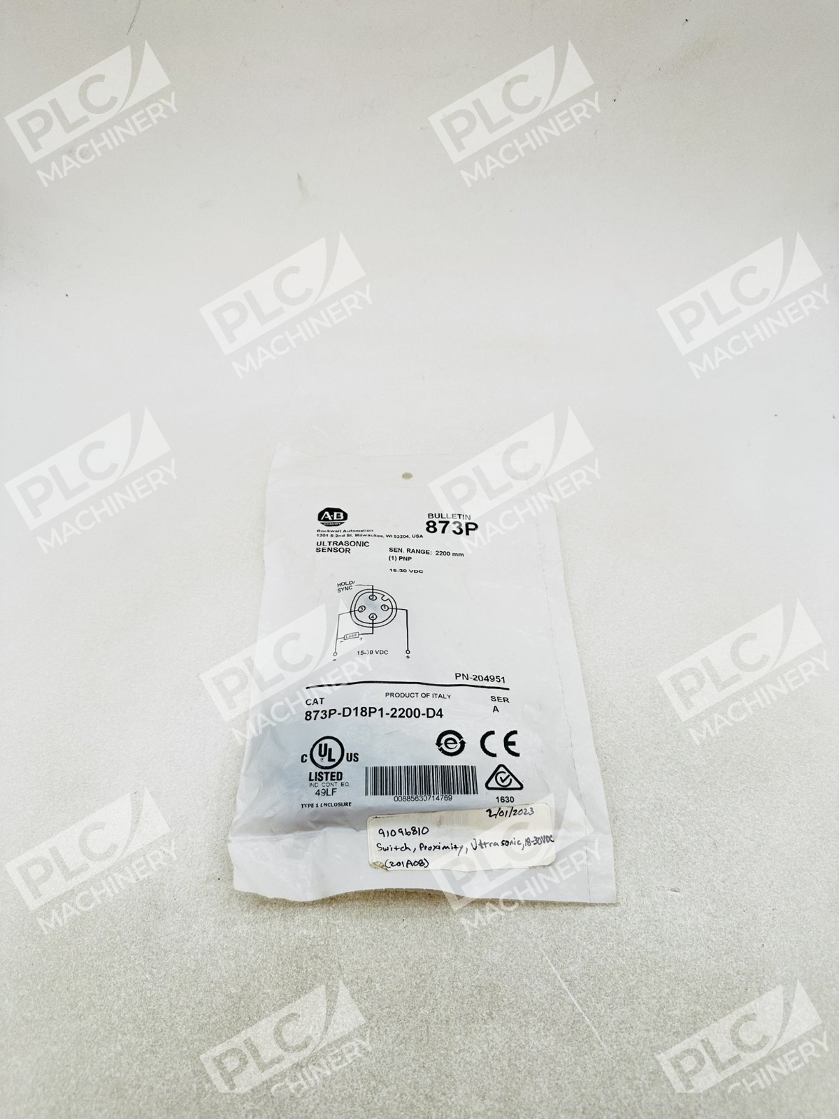 Allen Bradley 873P-D18P1-2200-D4 Ultrasonic Sensor Ser A