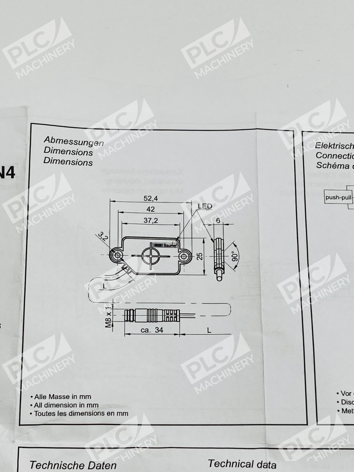 Baumer CFDK 25G1125/KS35LN4 Capacitive Proximity Sensor - Image 6