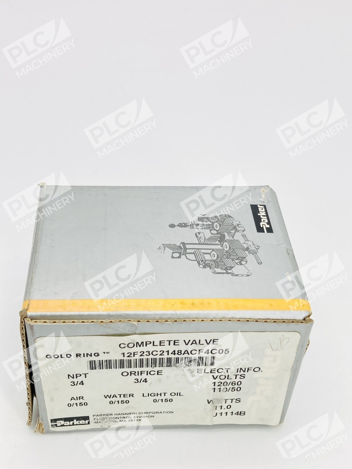 Parker 12F23C2148ACF4C05 Gold Ring Solenoid Valve 3/4" NPT Brass