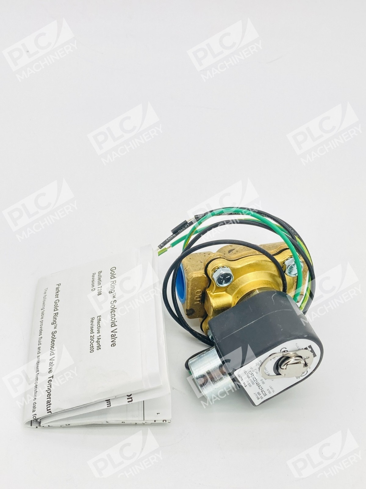 Parker 12F23C2148ACF4C05 Gold Ring Solenoid Valve 3/4" NPT Brass - Image 3