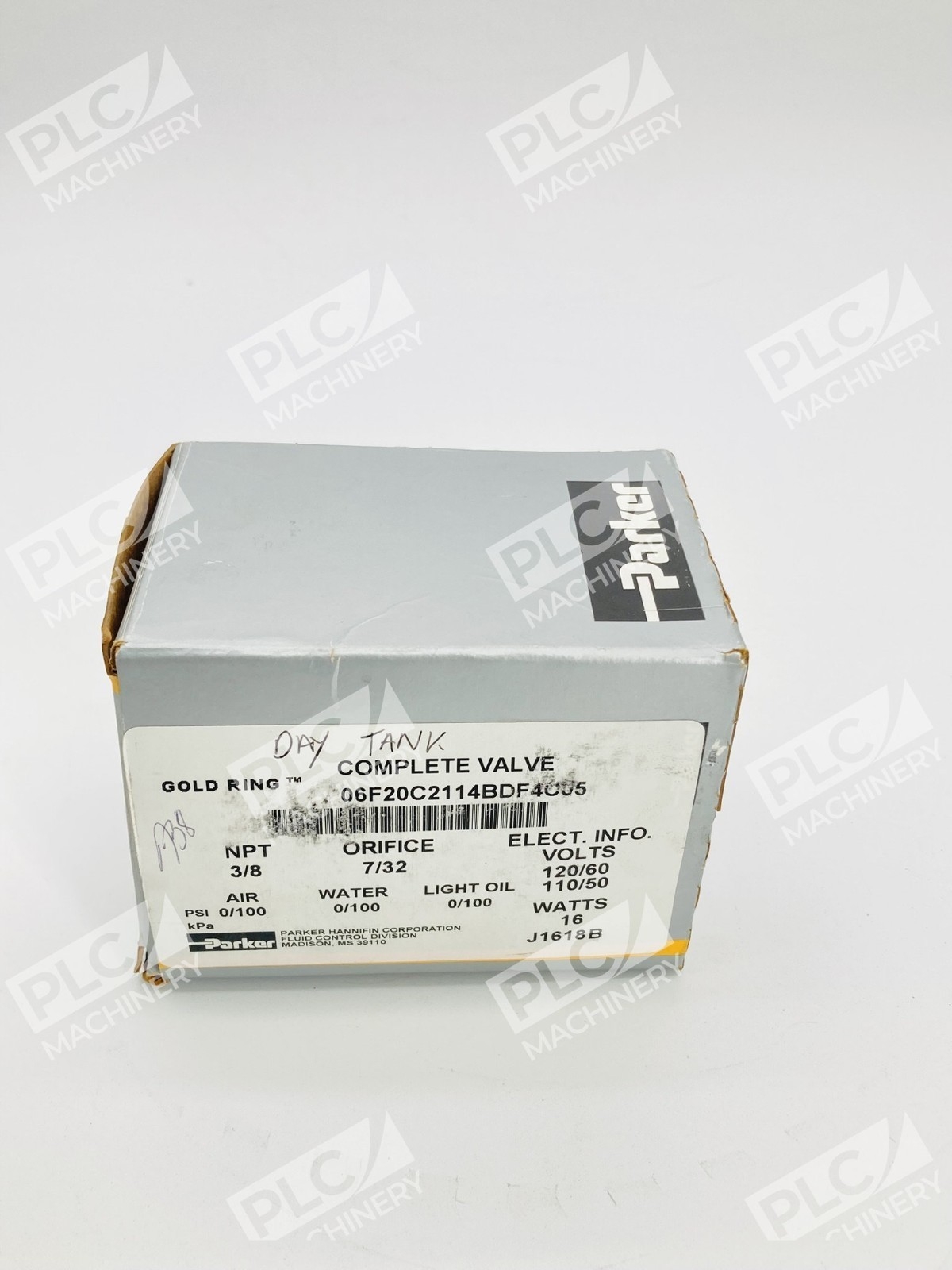 Parker Gold Ring 06F20C2114BDF4C05 Solenoid Valve 120VAC 3/8" NPT