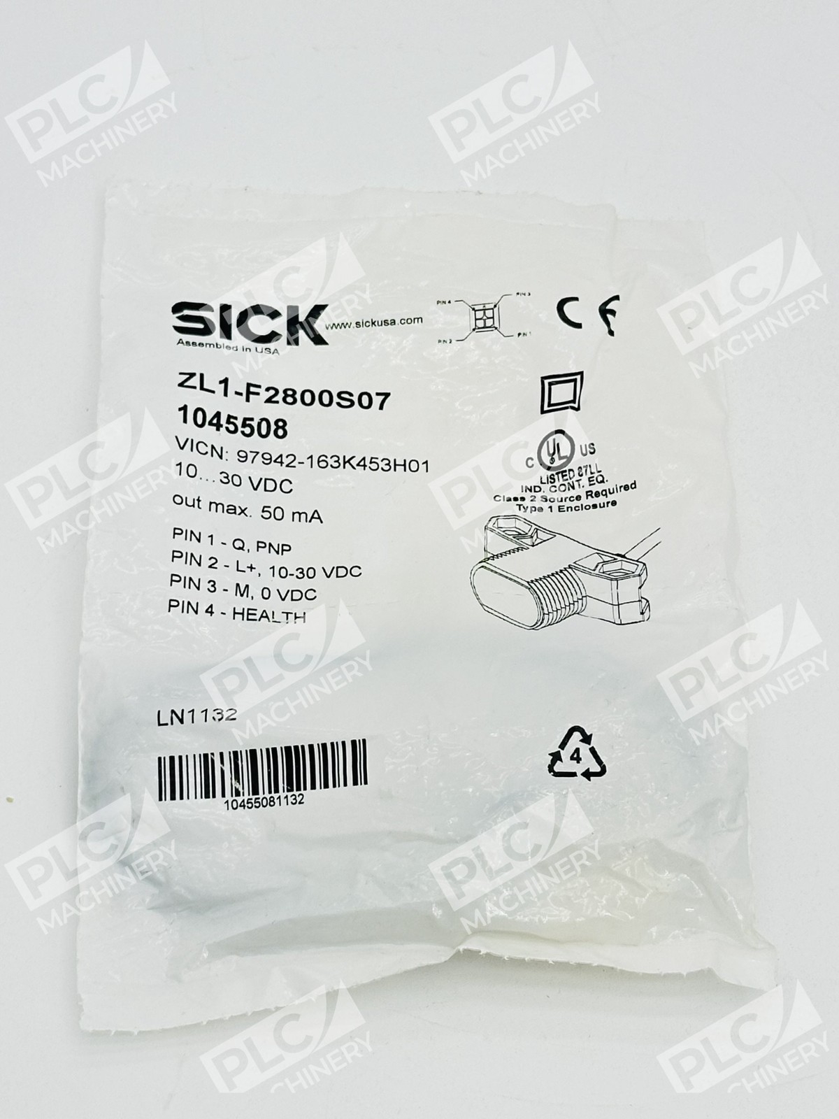 Sick ZL1-F2800S07 Photoelectric Proximity Sensor Switch 1045508 Lot of 3