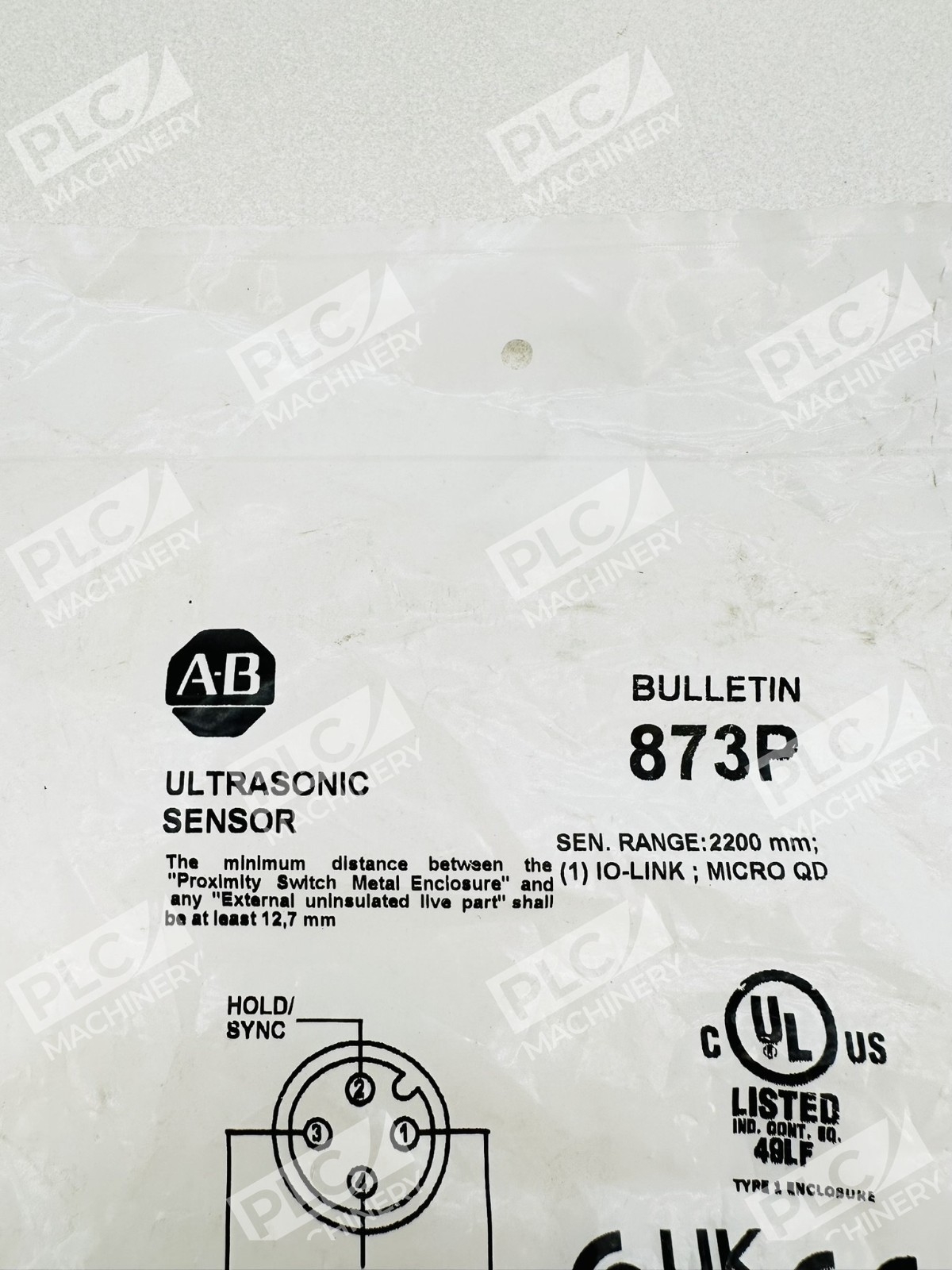 Allen Bradley 873P-D18P1-2200-D4 Ultrasonic Sensor Ser B - Image 2
