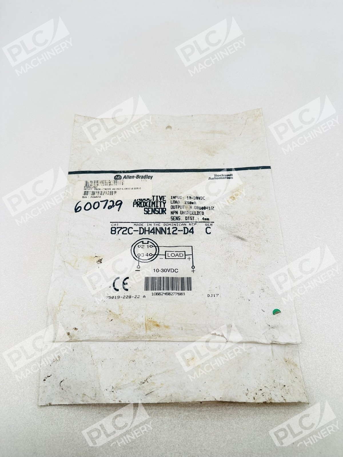 Allen Bradley 872C-DH4NN12-D4 Inductive Proximity Sensor Ser C