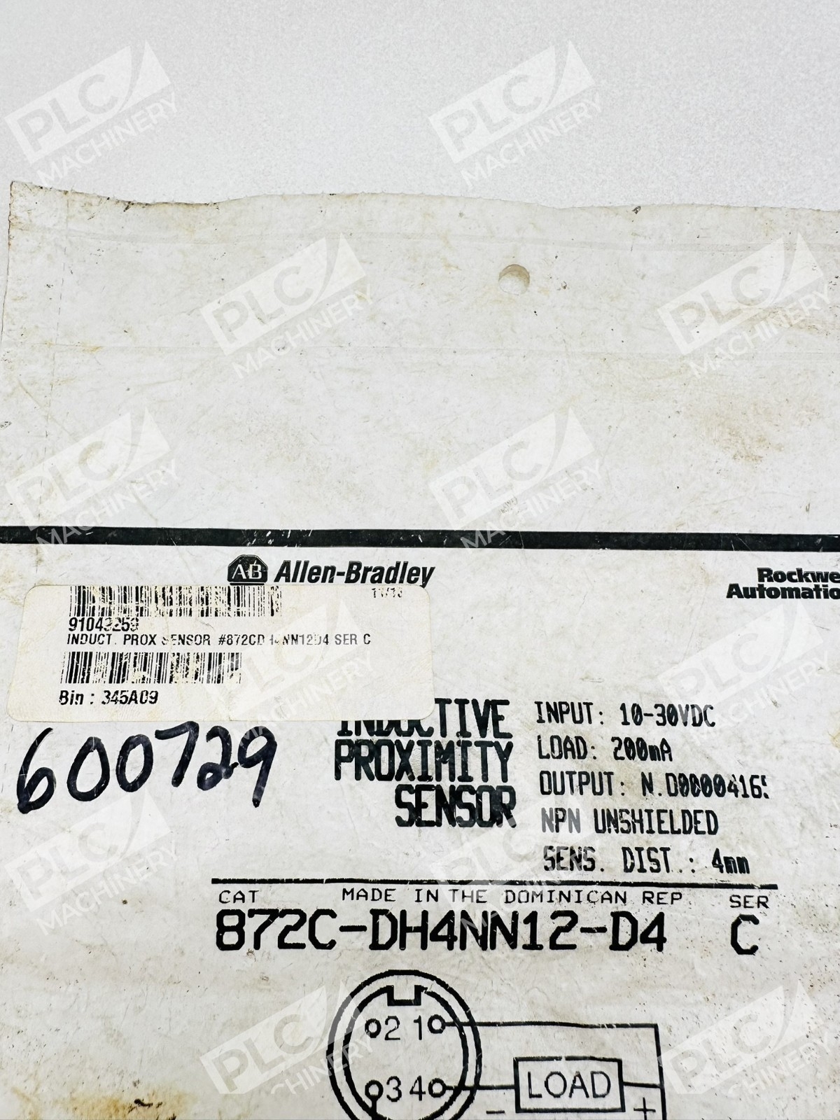 Allen Bradley 872C-DH4NN12-D4 Inductive Proximity Sensor Ser C - Image 2