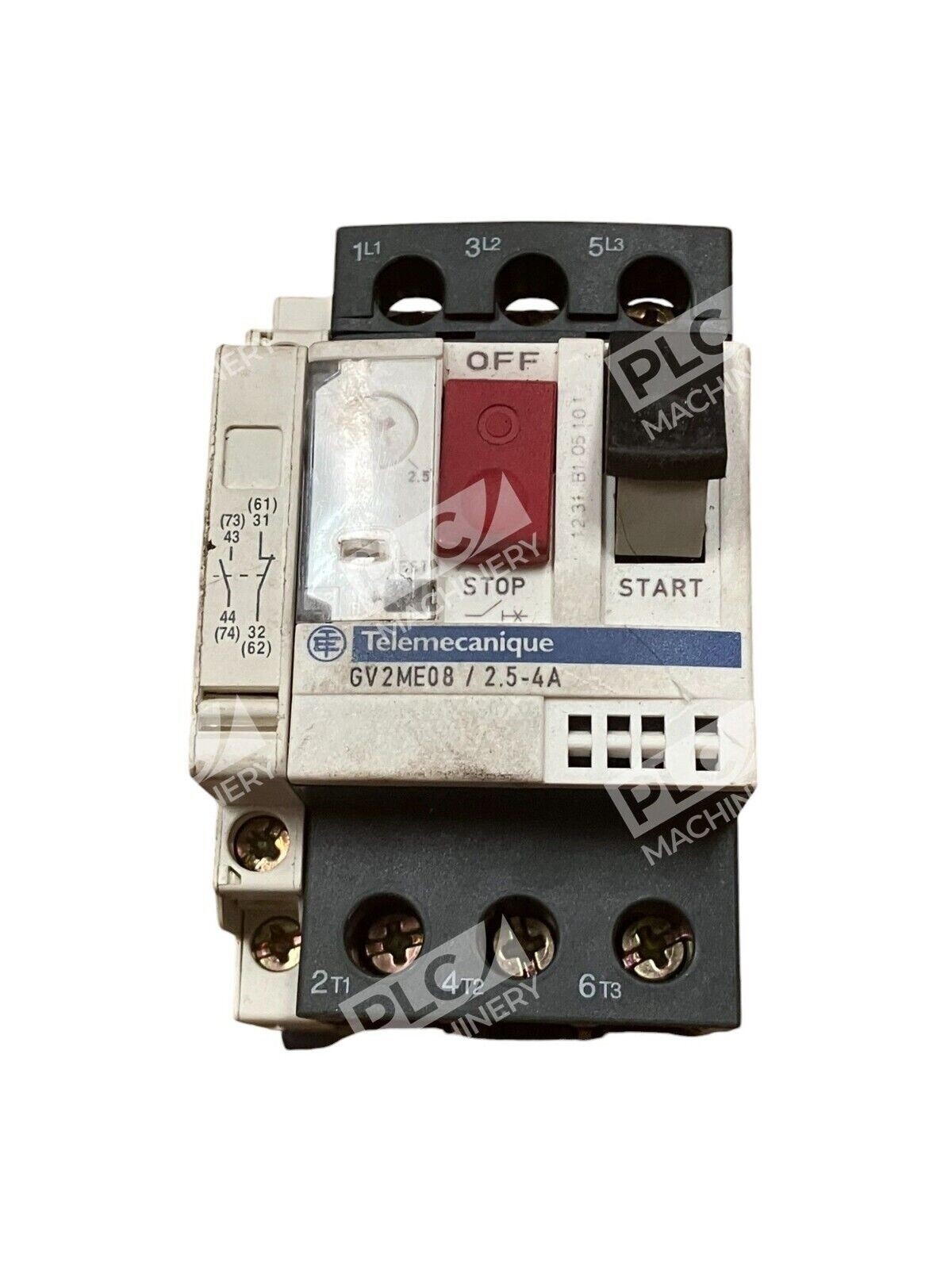 Telemecanique 2.5-4A Din Rail Mount Circuit Breaker GV2ME08 w/ GVAN11