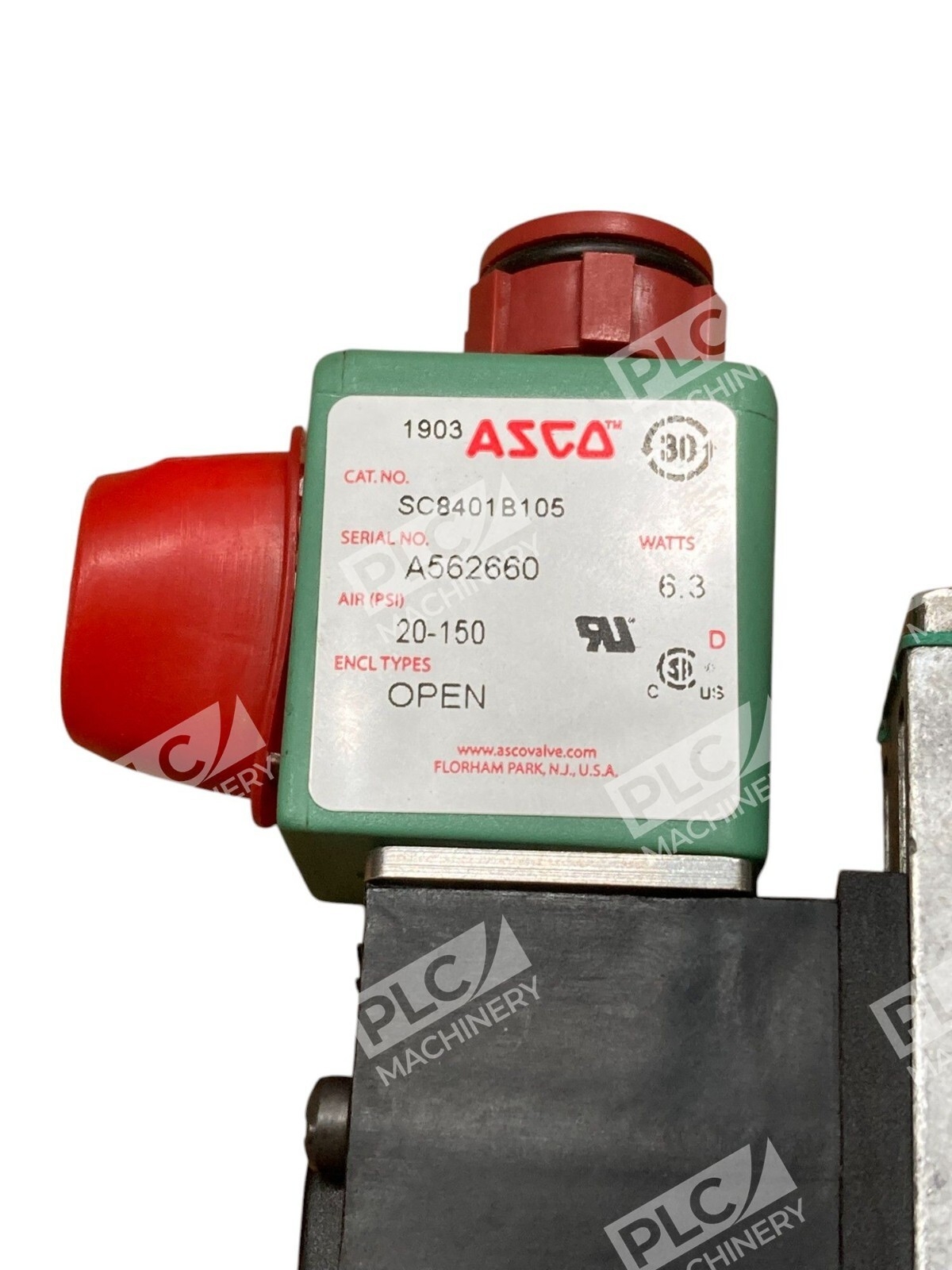 ASCO SC8401B105AC120/60 M221 Solenoid Valve W/ Spade Plug Connector SC8401B105 - Image 8