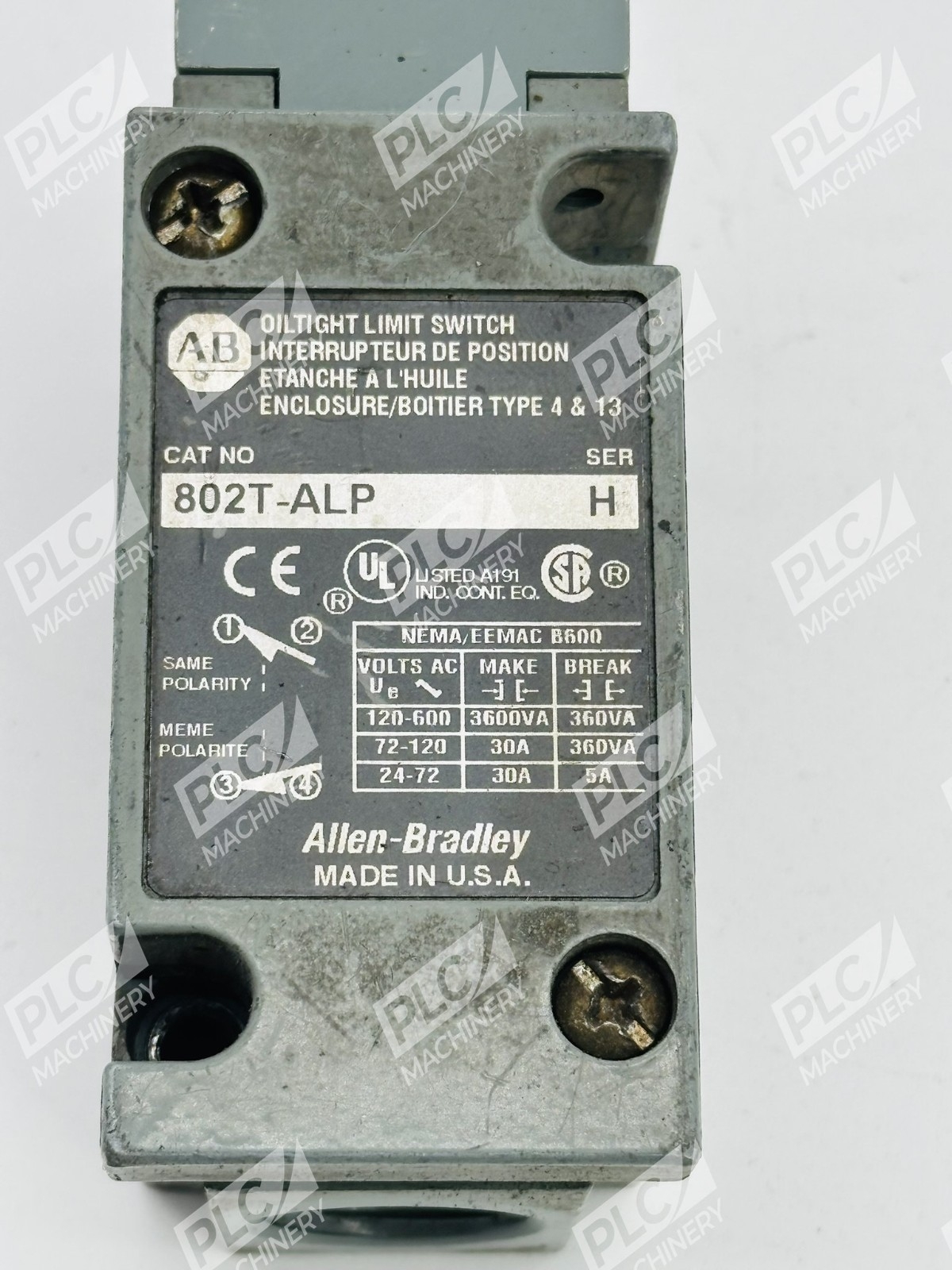 Allen Bradley 802T-ALP Oiltight Limit Switch Ser H - Image 5