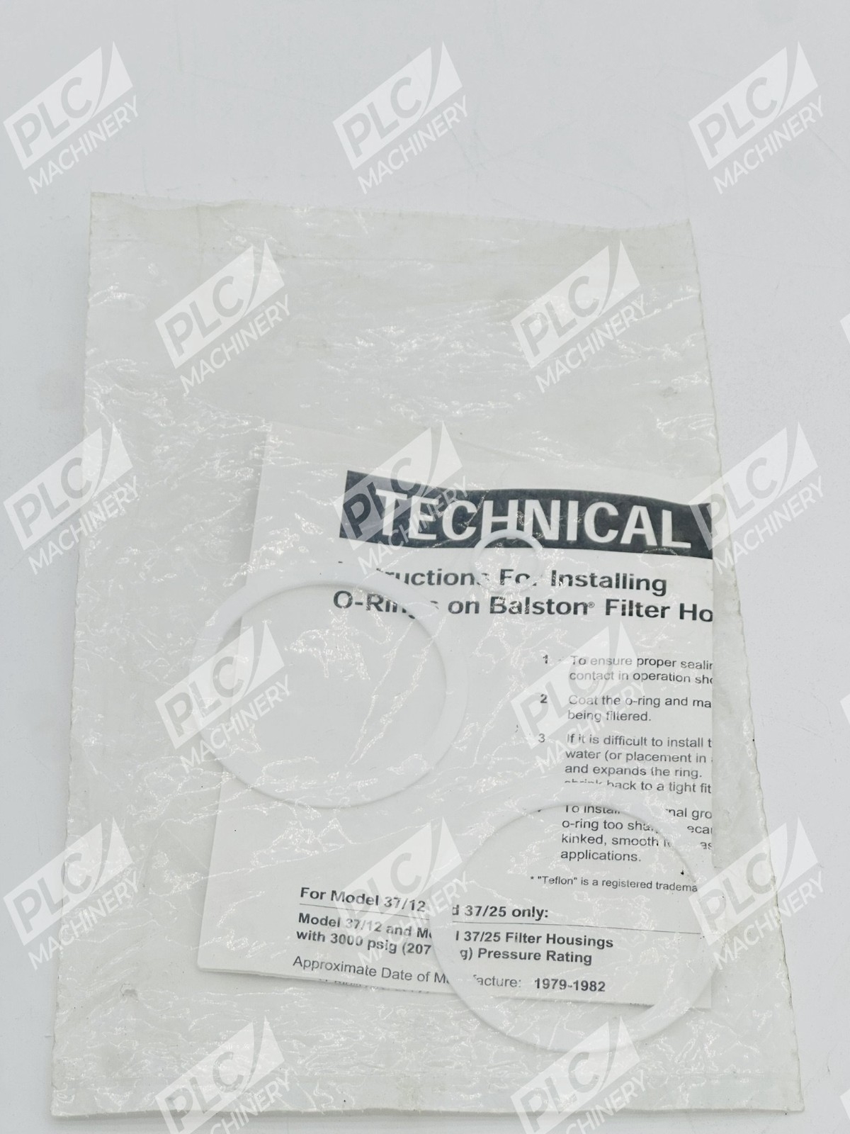 Balston 22956 Filter Element Seal Set - Image 3