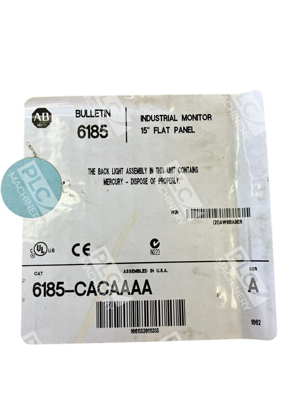 Allen Bradley 6185-CACAAAA Series A Industrial Monitor 15" Flat Panel - Image 2