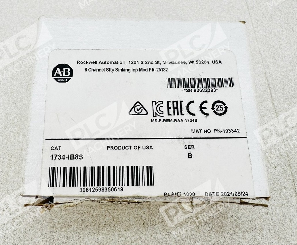Allen Bradley 1734-IB8S Series B 8 Channel Safety Sinking Input Module PN-25132