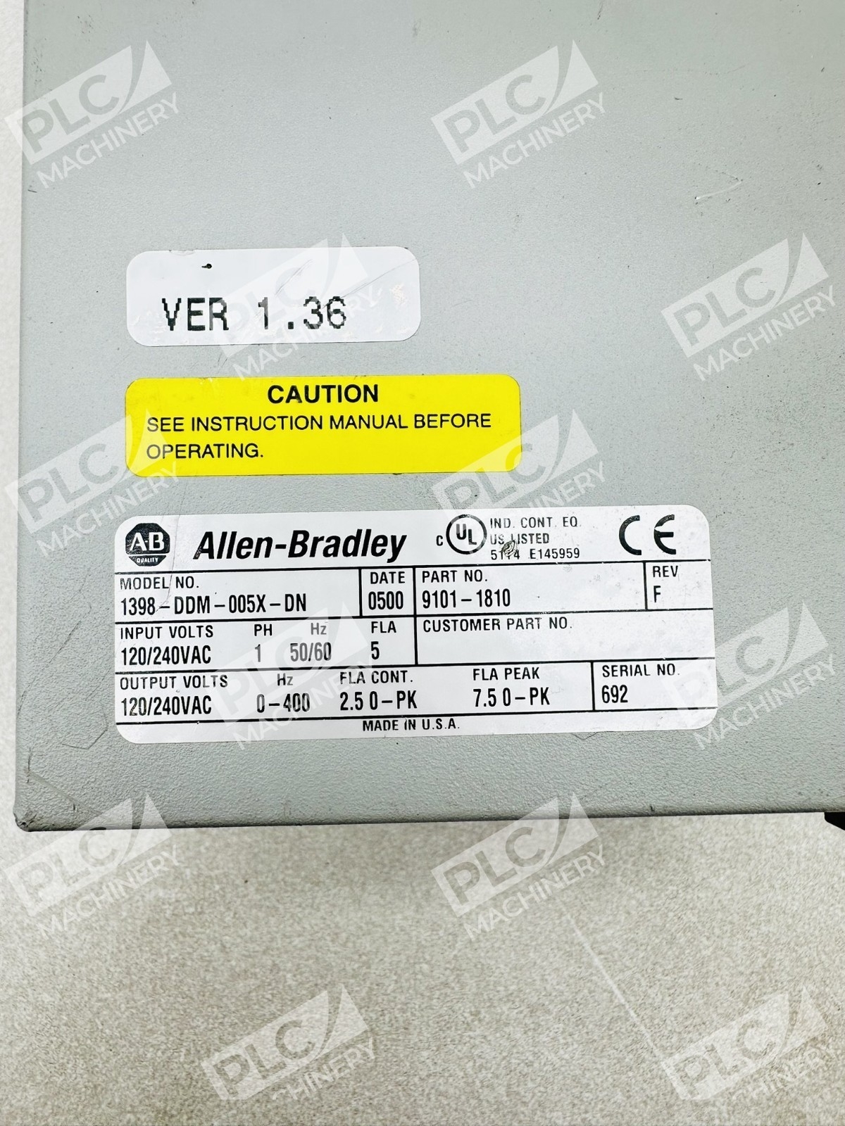 Allen Bradley 1398-DDM-005X-DN 9101-1810 Ultra Series - Image 4