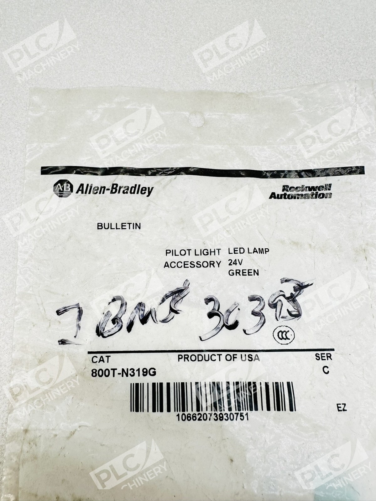 Allen Bradley 800T-N319G Pilot Light LED Lamp Green Ser C Lot of 9 - Image 3