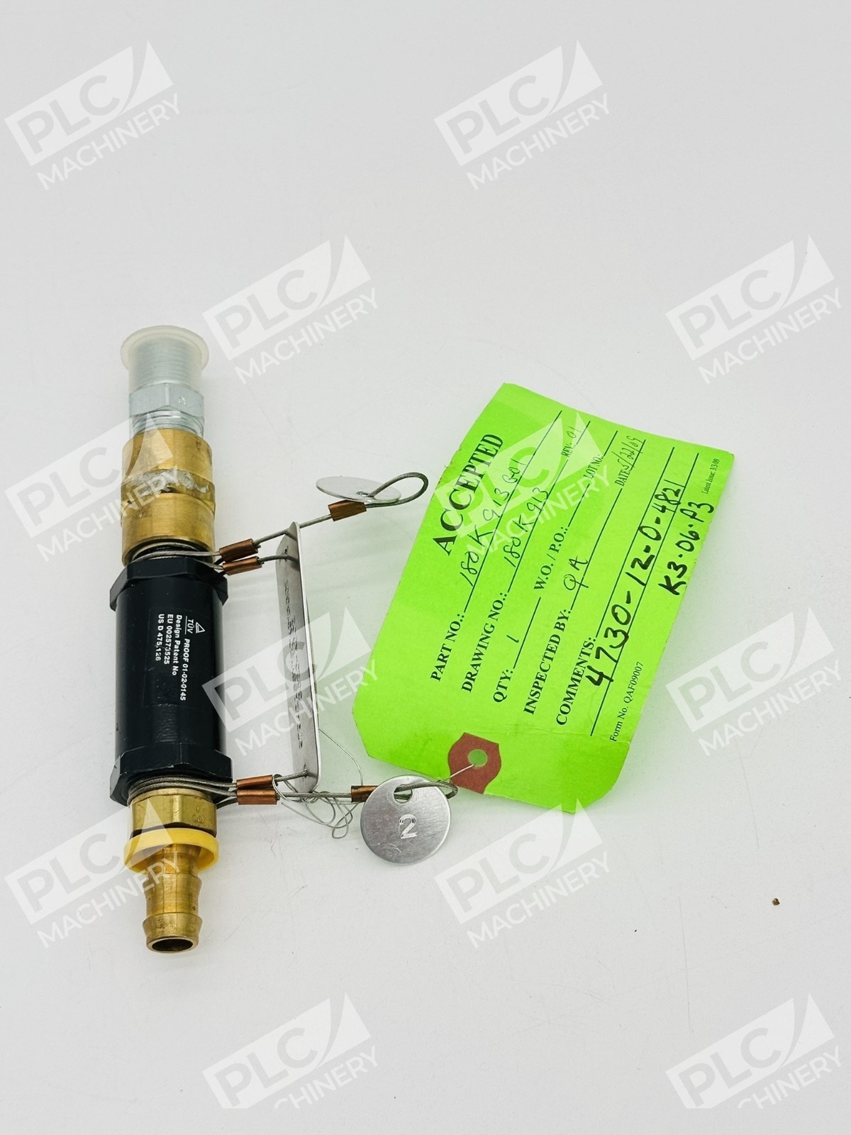 Hansa-Flex HoseGuard Proof 01-02-0145 Pneumatic Safety Valve