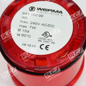 Werma 641 100 00 Red Permanent Light Element Lot of 6 (Damaged)