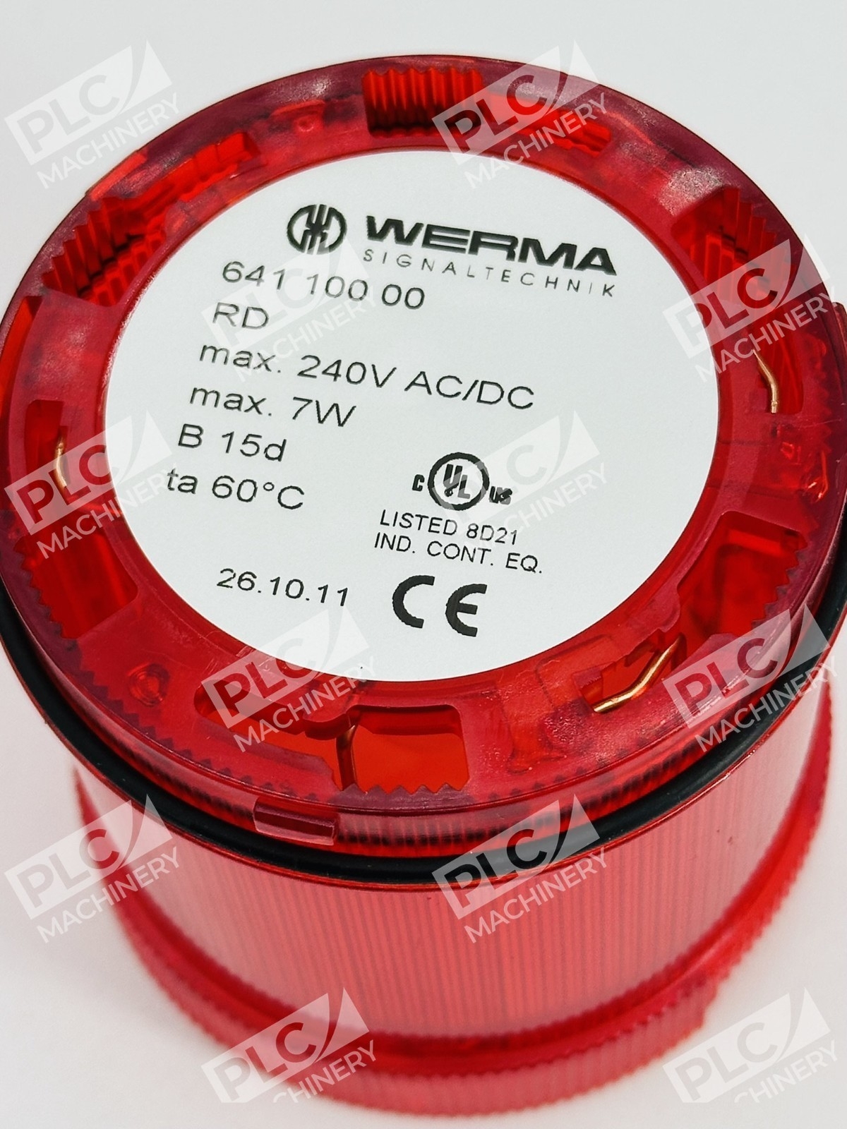 Werma 641 100 00 Red Permanent Light Element Lot of 6 (Damaged)