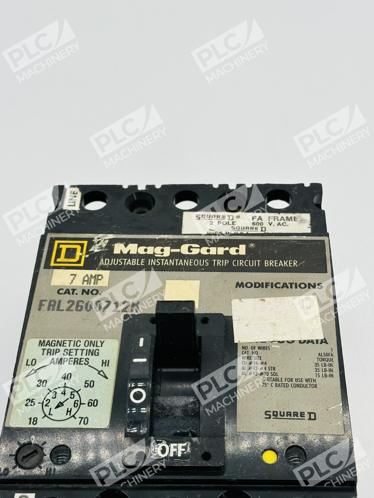 Square D FAL2600712M Mag-Gard Circuit Breaker 7A - Image 7