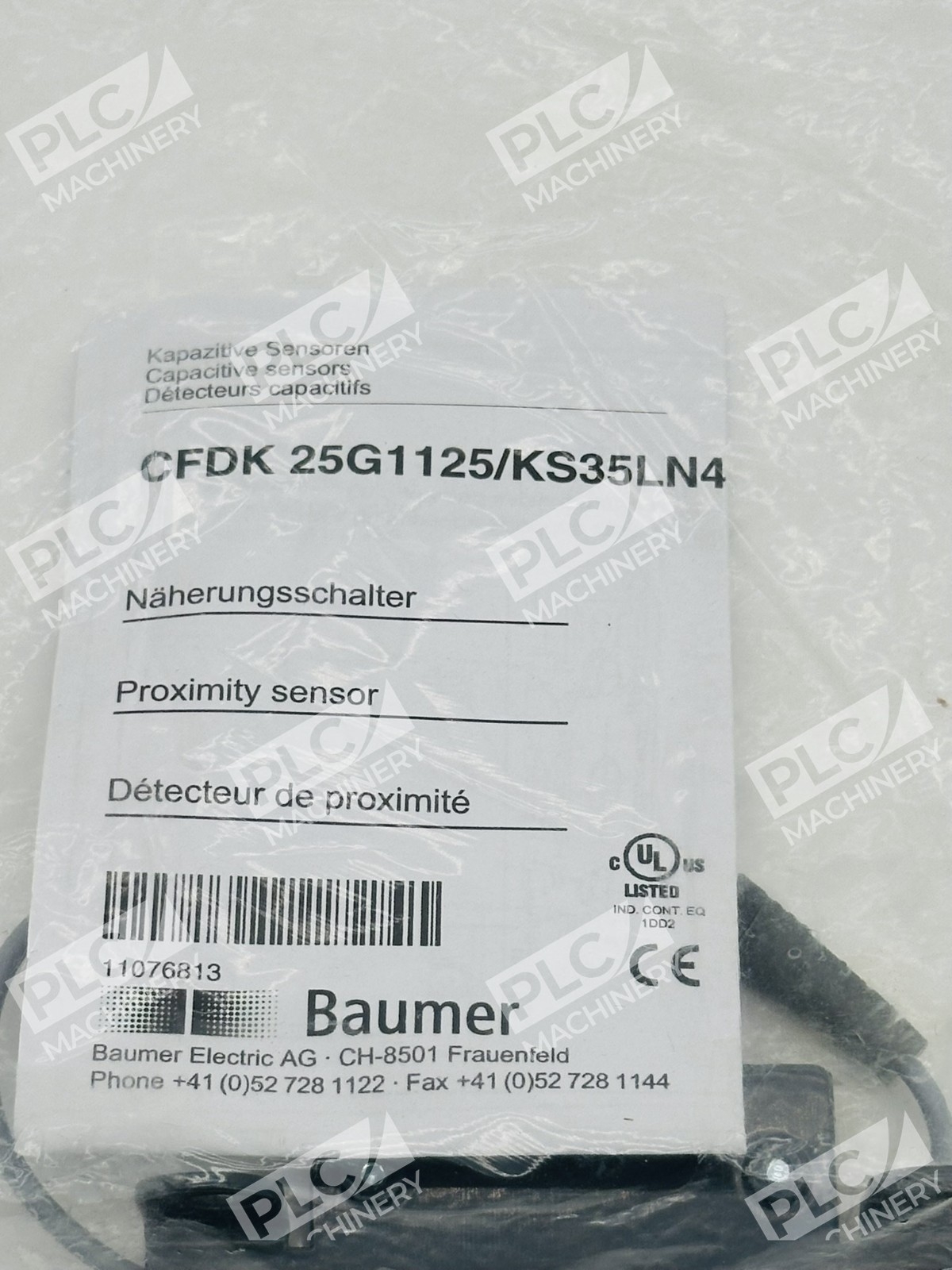 Baumer CFDK 25G1125/KS35LN4 Capacitive Proximity Sensor - Image 3