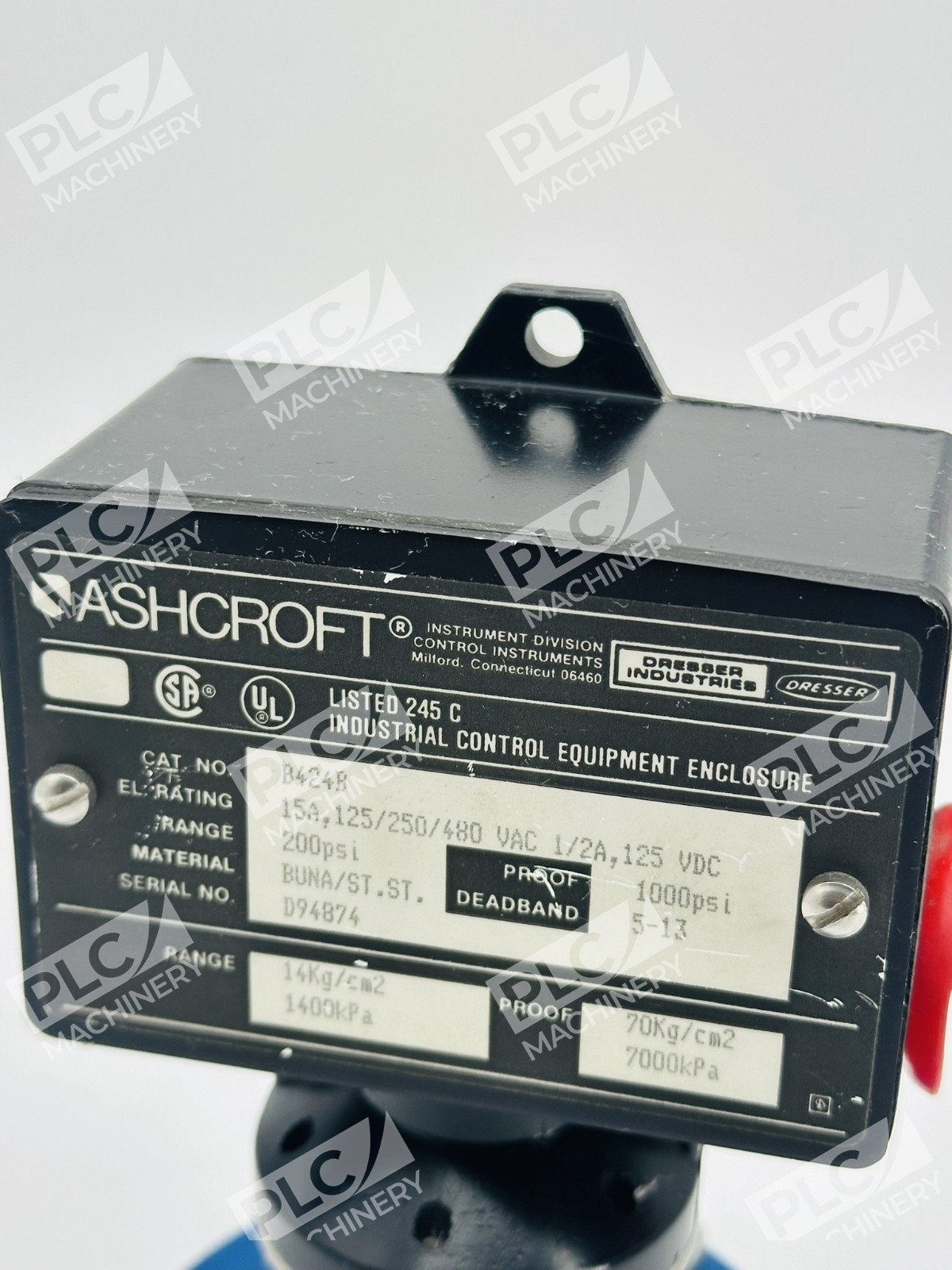 Ashcroft B424B Adjustable Industrial Pressure Switch 200-1000psi - Image 8