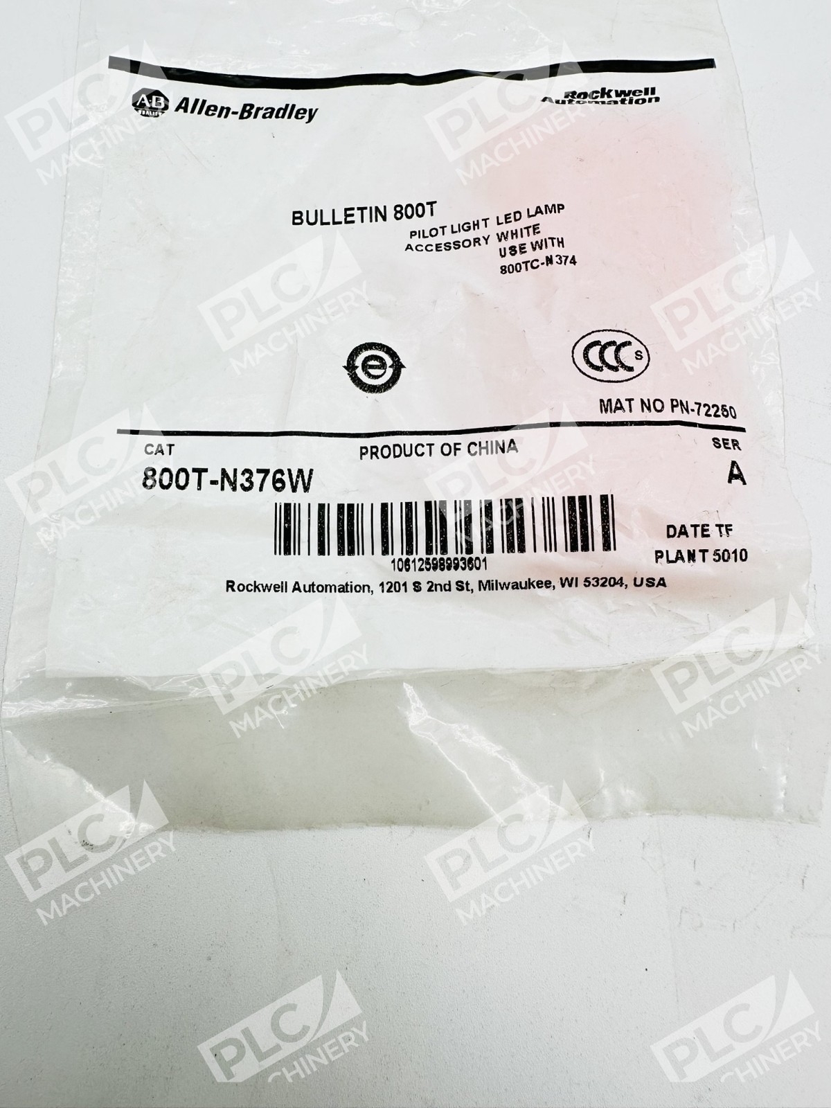 Allen Bradley 800T-N376W Pilot Light LED Lamp Ser A Lot of 5 - Image 4