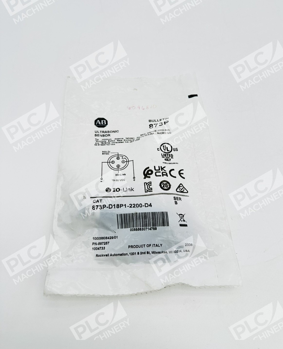 Allen Bradley 873P-D18P1-2200-D4 Ultrasonic IO-Link Sensor Ser B