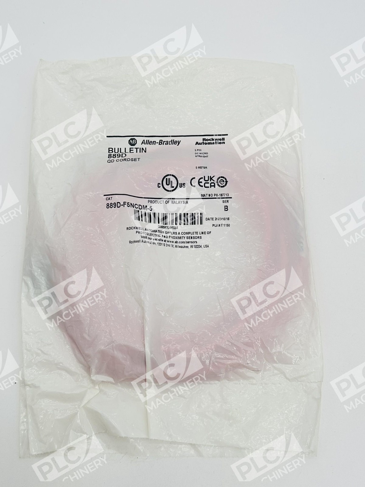 889D-F5NCDM-5 Series B - Allen-Bradley - QD Cordset 5m