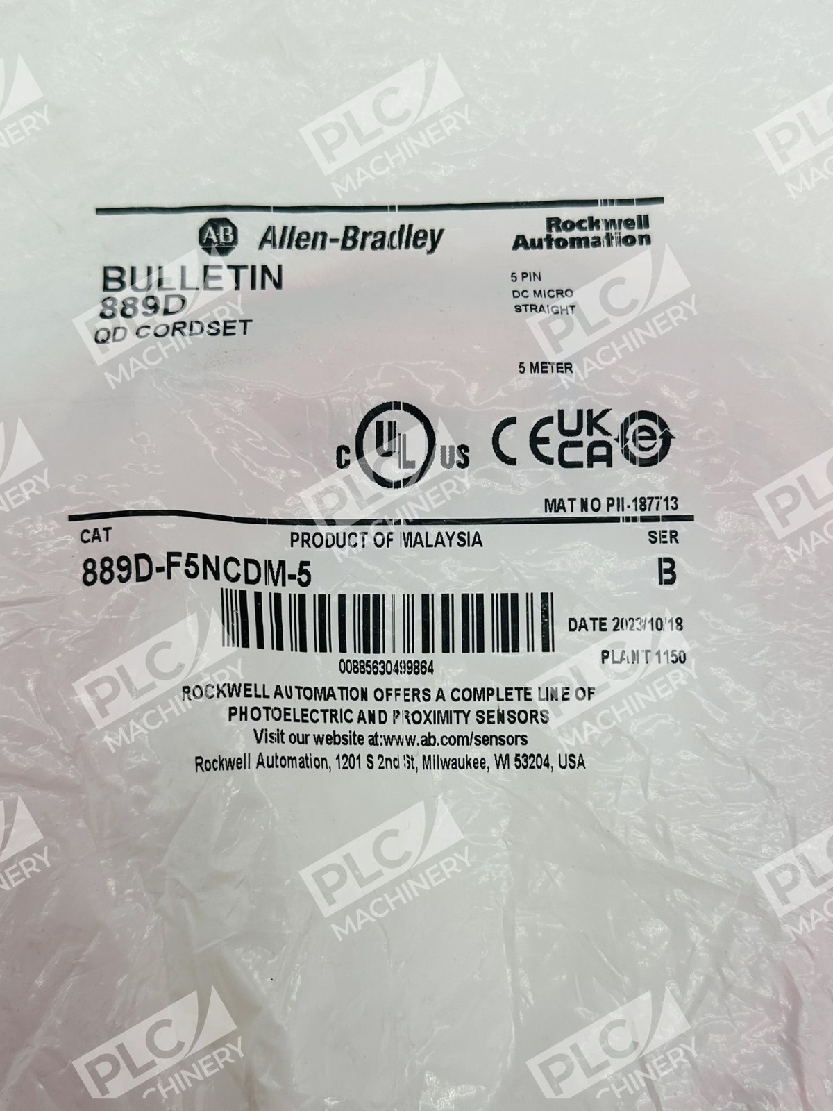 889D-F5NCDM-5 Series B - Allen-Bradley - QD Cordset 5m - Image 2