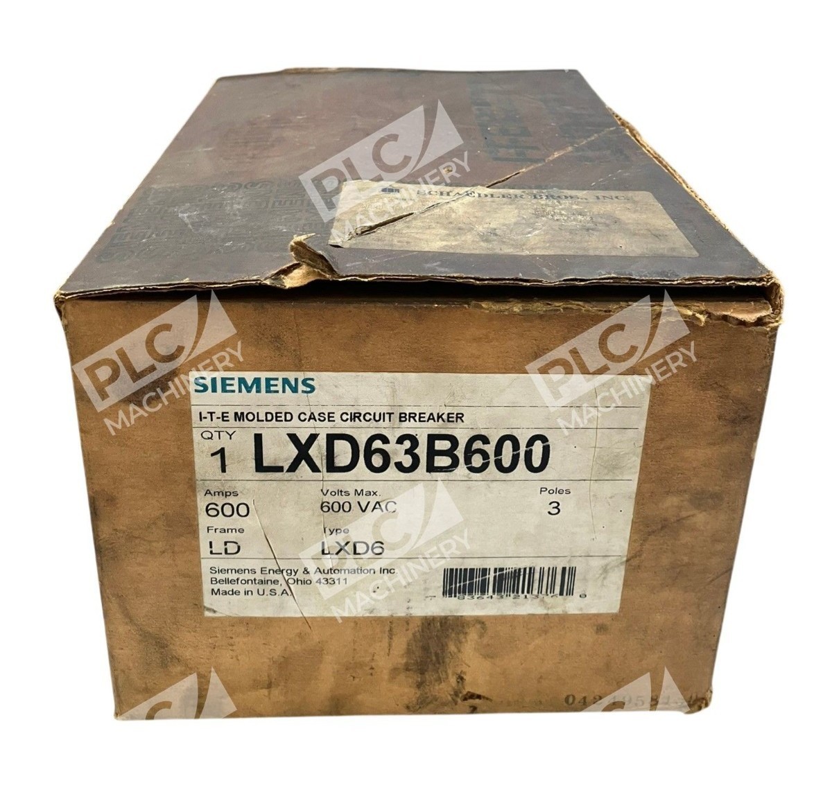 LXD63B600 - Siemens - I-T-E Molded Case Circuit Breaker 3P