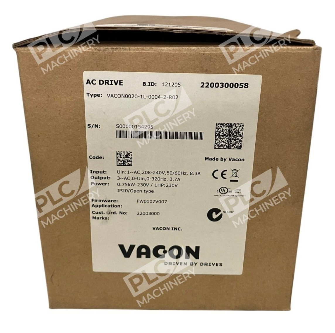 VACON0020-1L-0004-2-R02 - Vacon - AC Drive