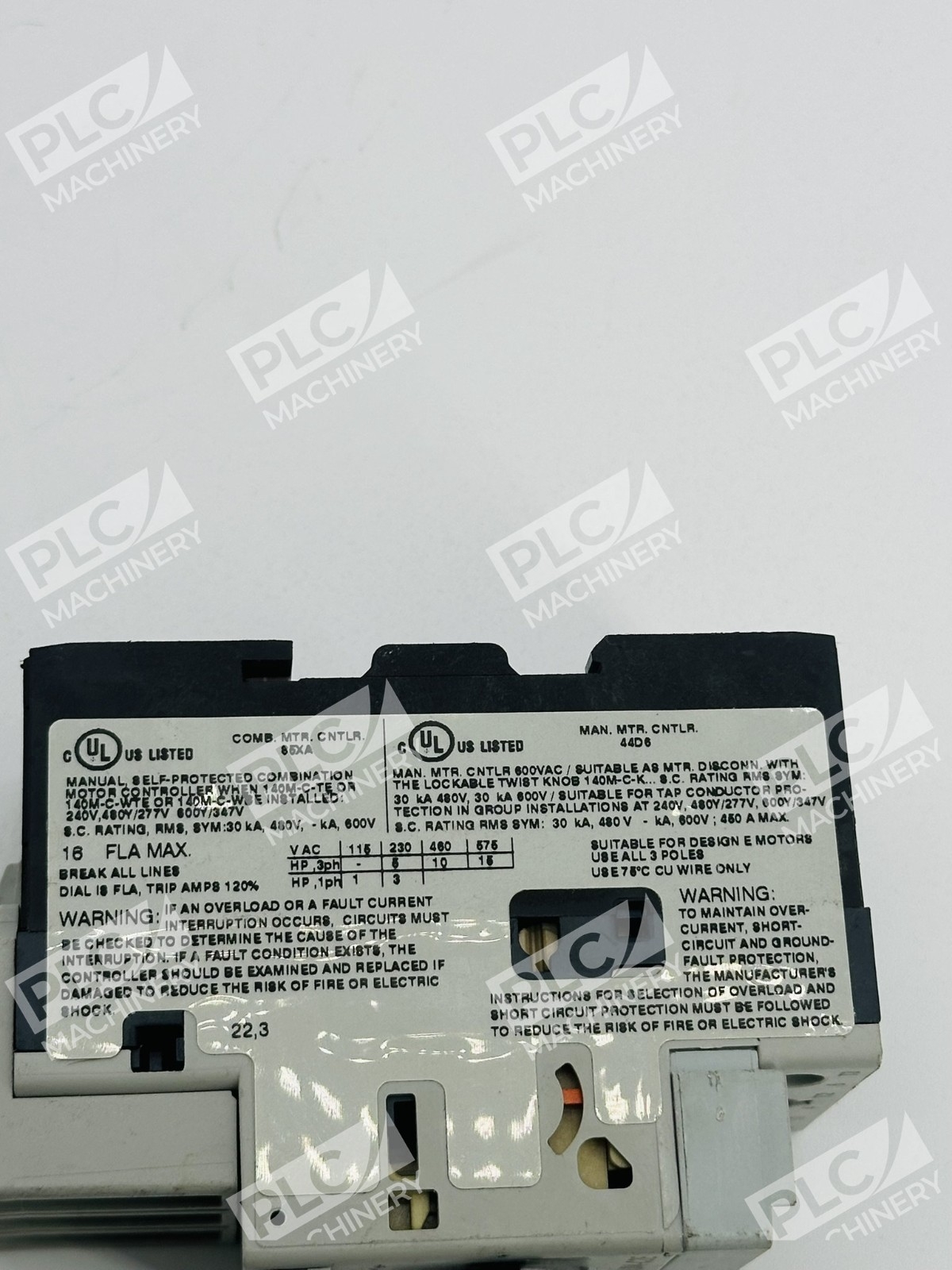 Allen Bradley 140M-C2E-C16 Motor Protection Circuit Breaker Ser B - Image 8