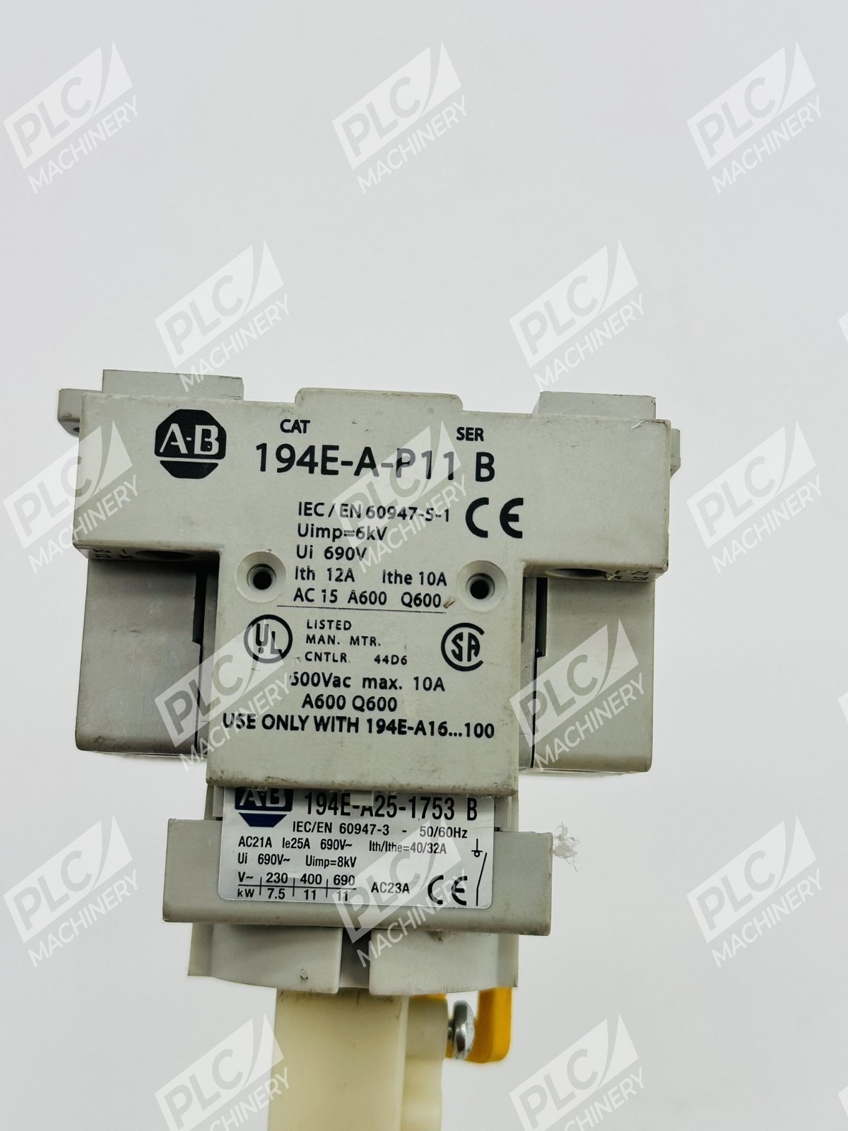 Allen Bradley 194E-A25-1753 Load Disconnect Switch w/ 194E-A-P11 Aux Con Ser B - Image 7